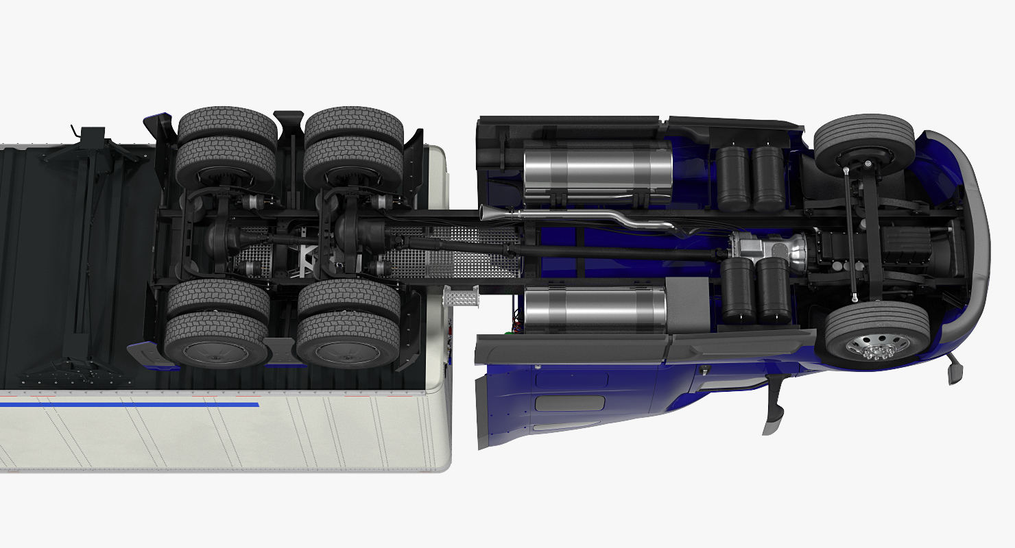 International LT625 with Semi Trailer 3D