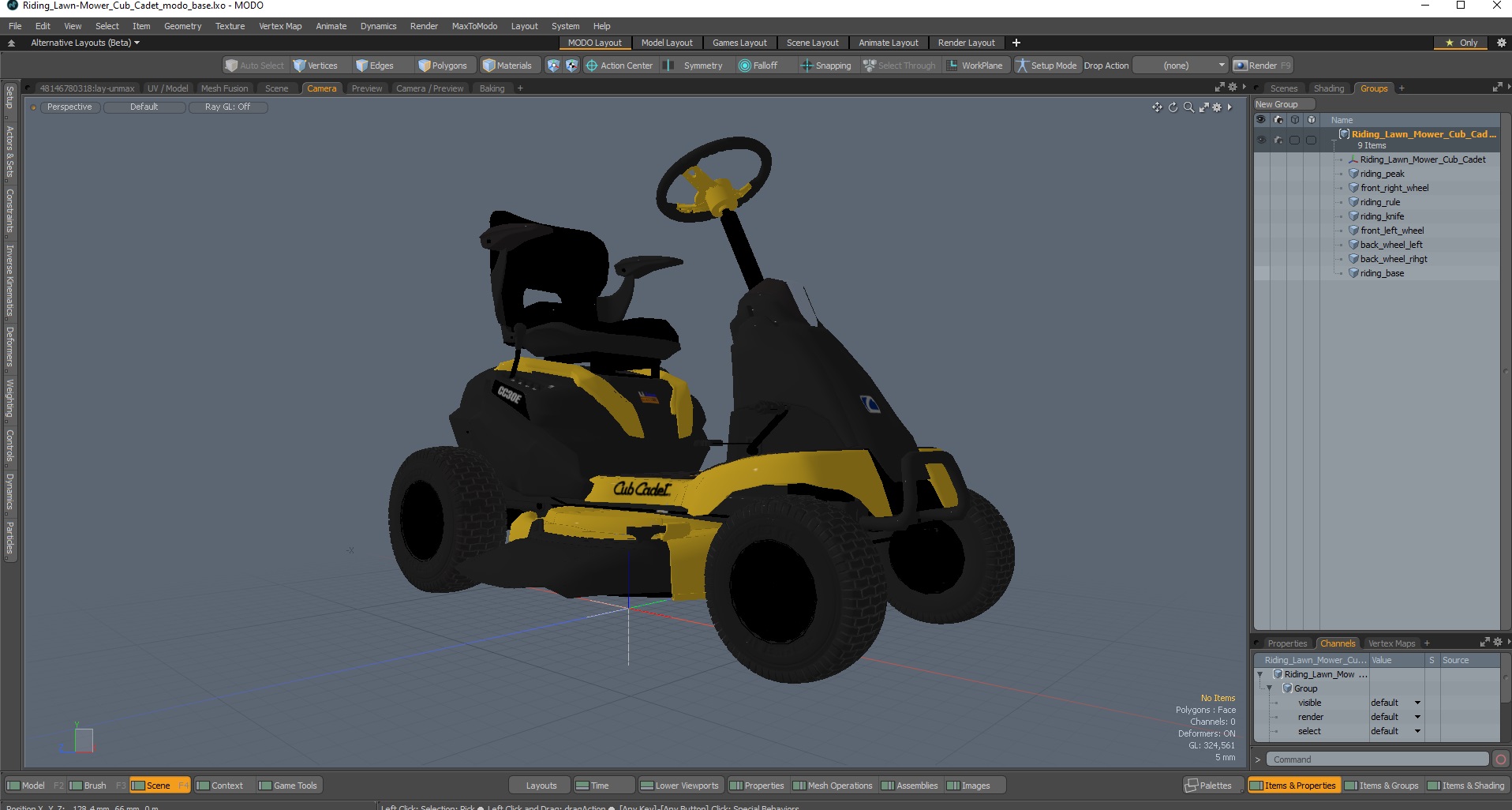 Riding Lawn-Mower Cub Cadet 3D