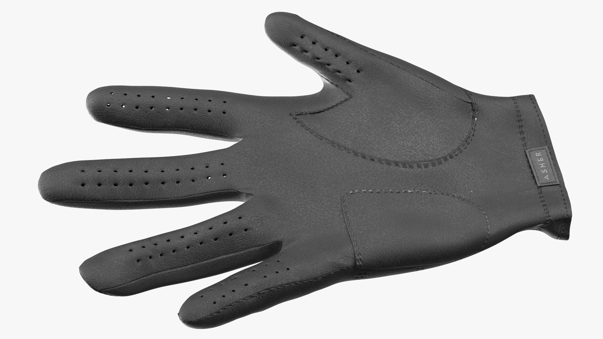 Lying Black Asher Premium Golf Gloves 3D