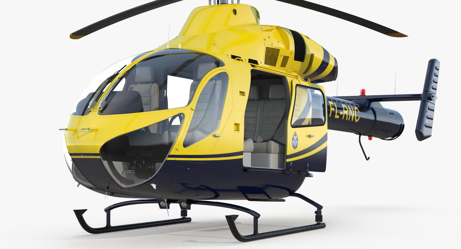 3D model Police Helicopter MD 902 Explorer Rigged