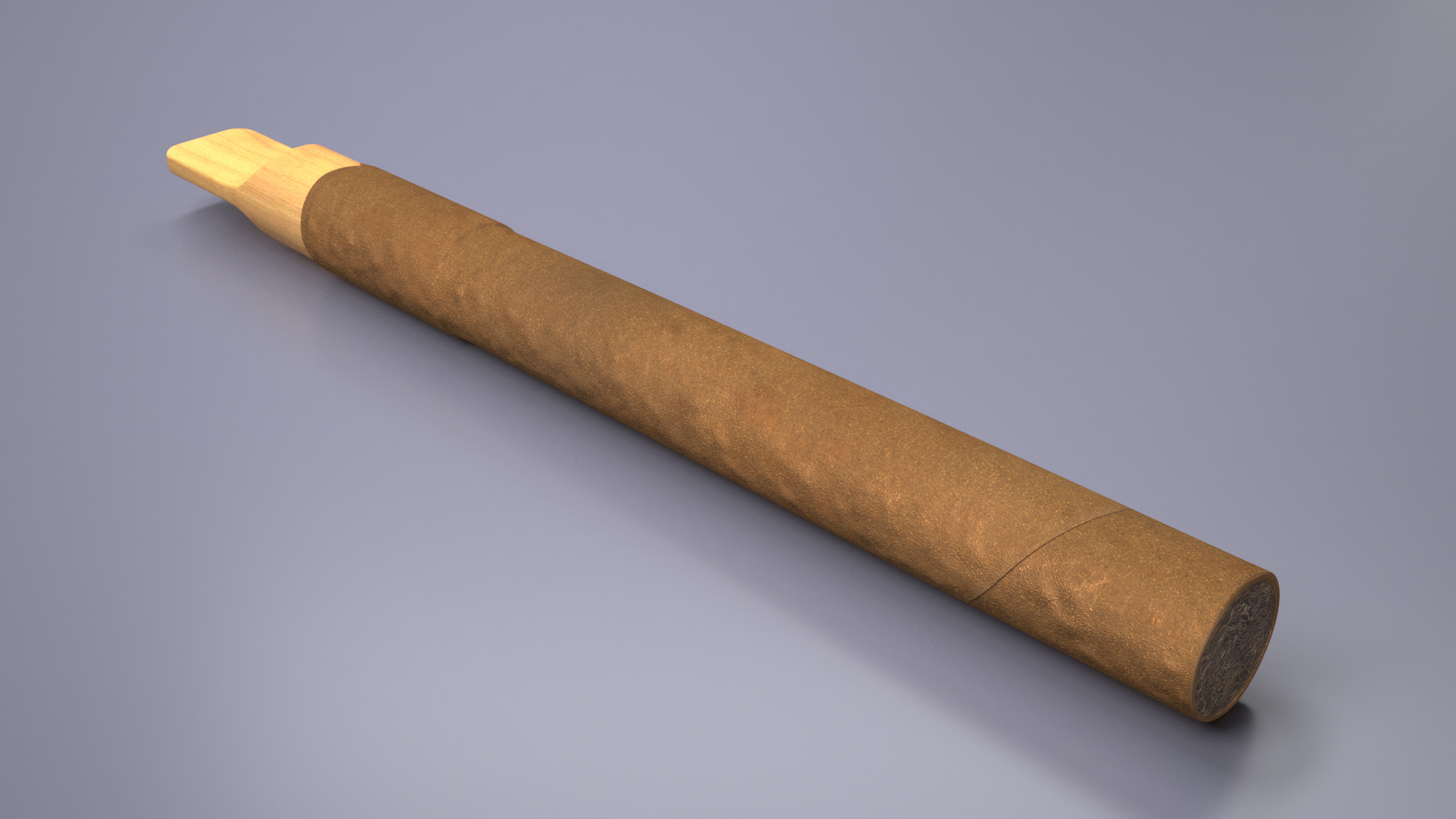 3D Cigar with Wooden Tip