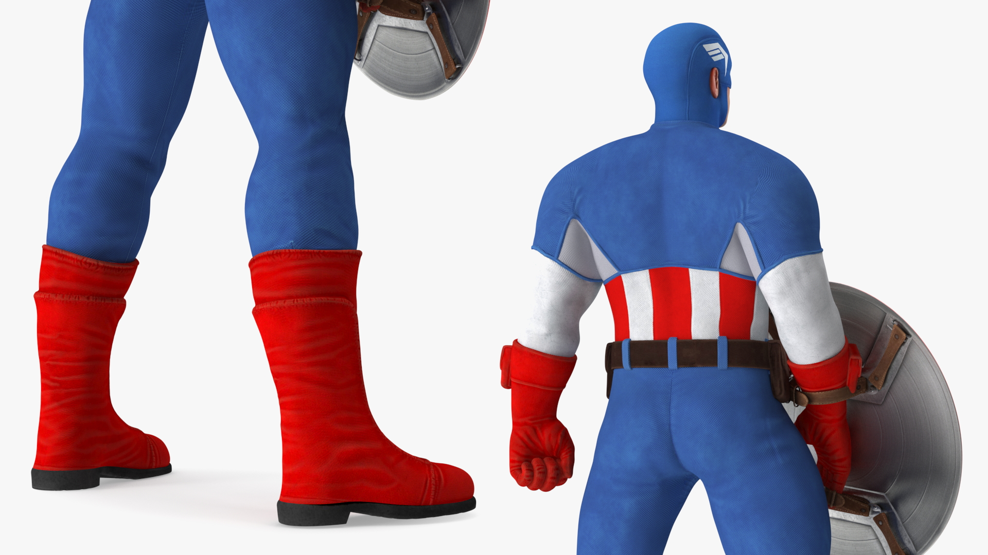 3D Marvel Comics Captain America Standing Pose model