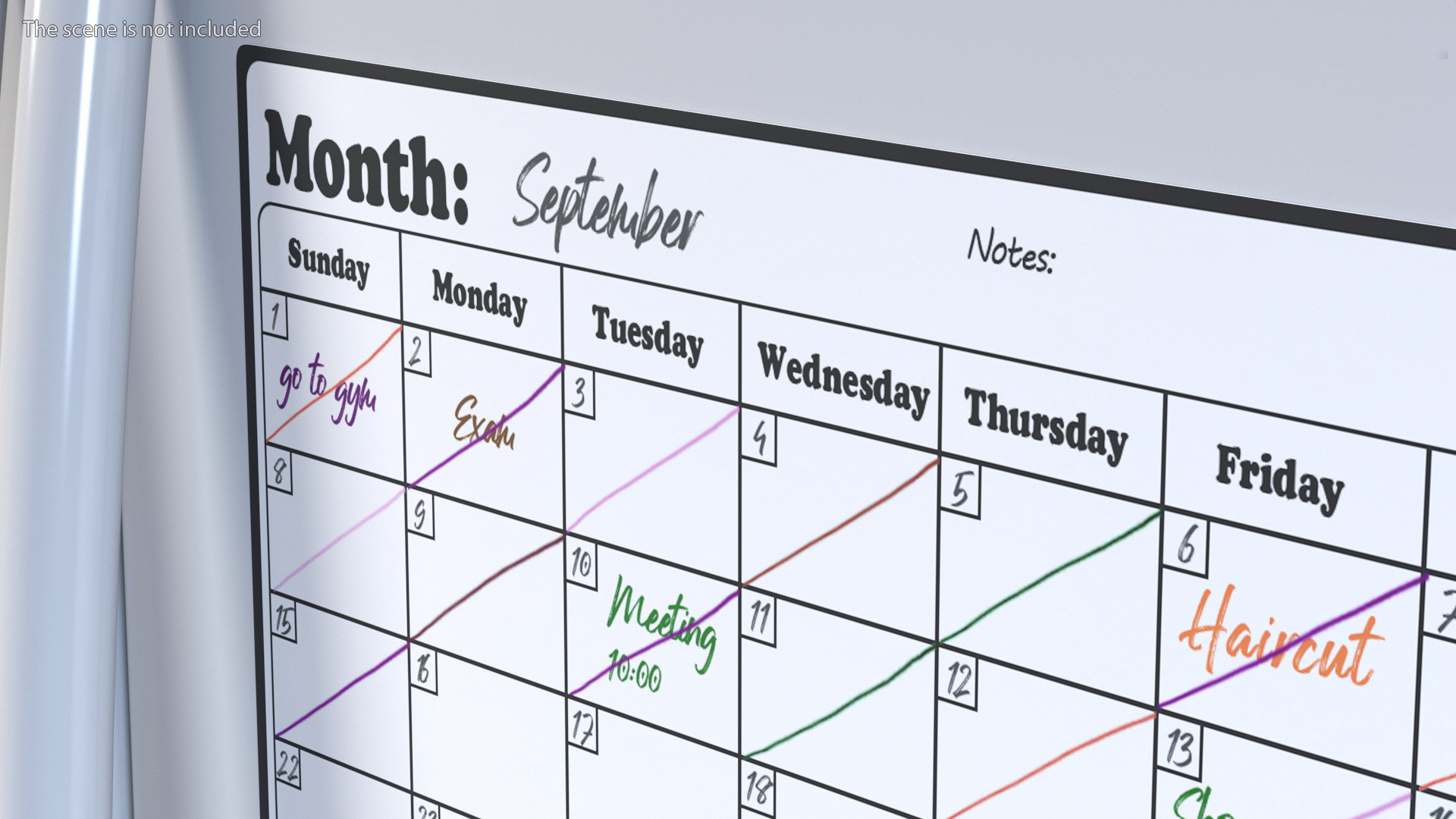 Magnetic Fridge Calendar 3D model