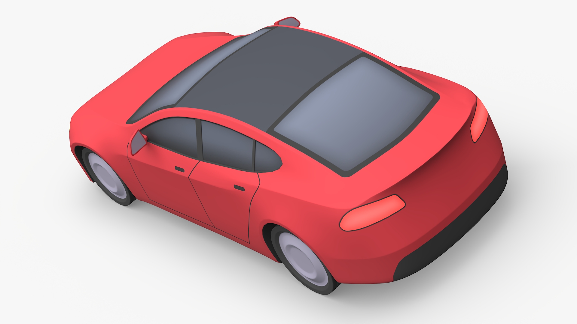 3D Cartoon Tesla Model S