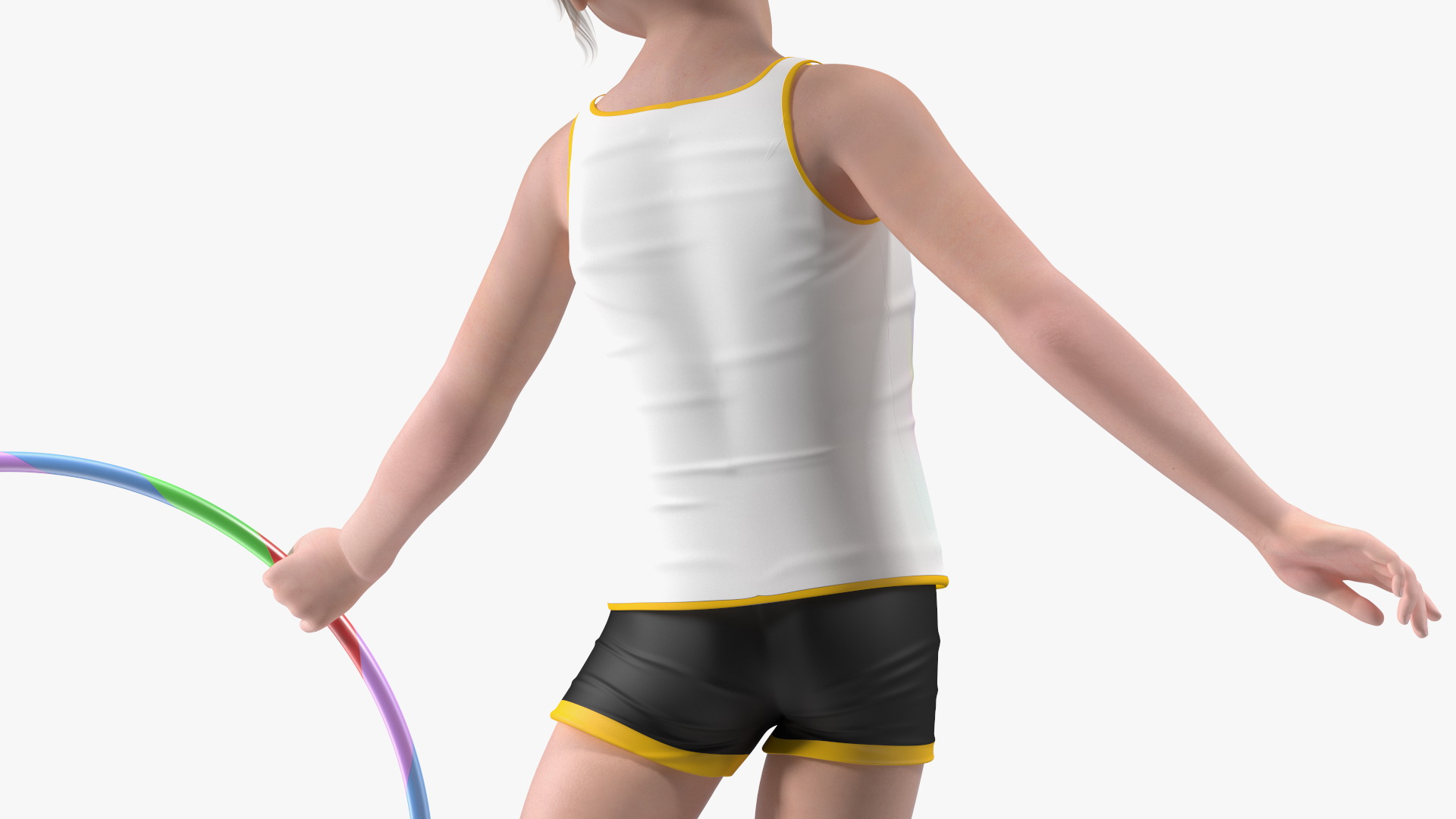 3D model Child Girl With Hoop