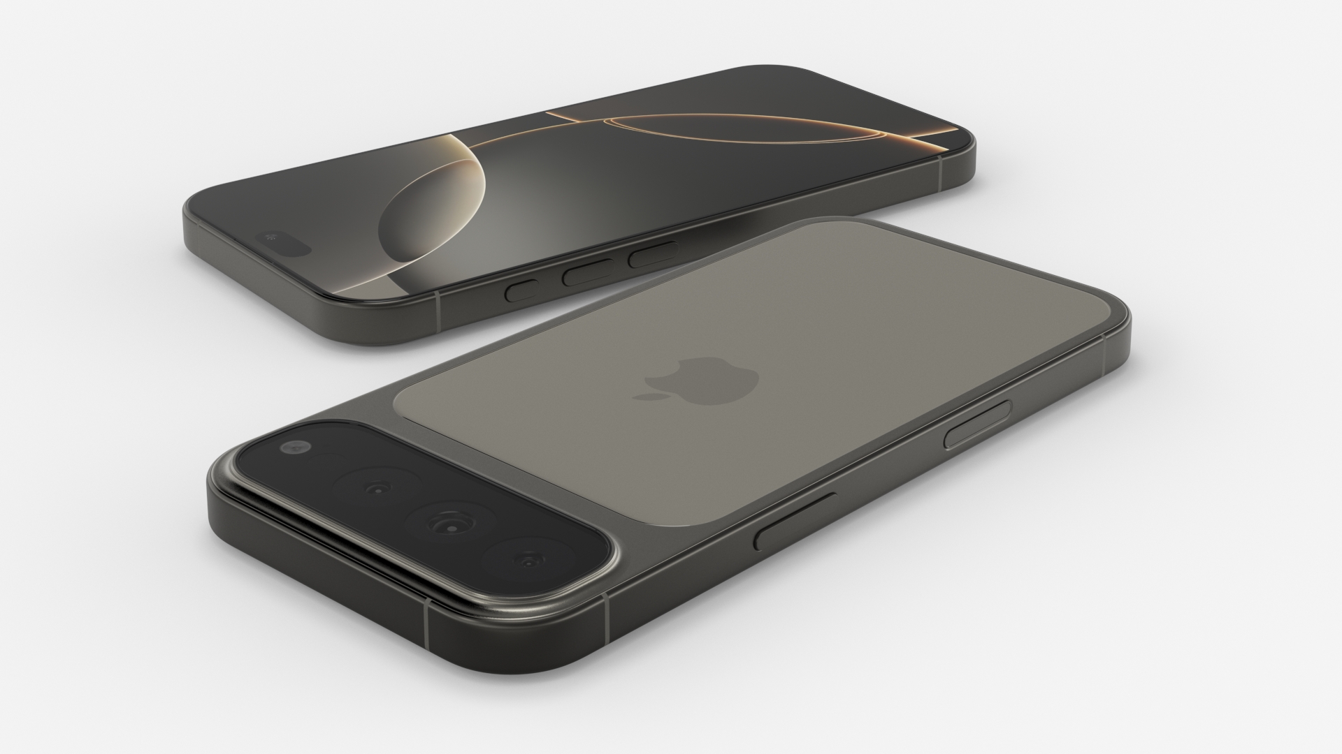 3D Apple iPhone 17 Concept Smartphone Titanium model