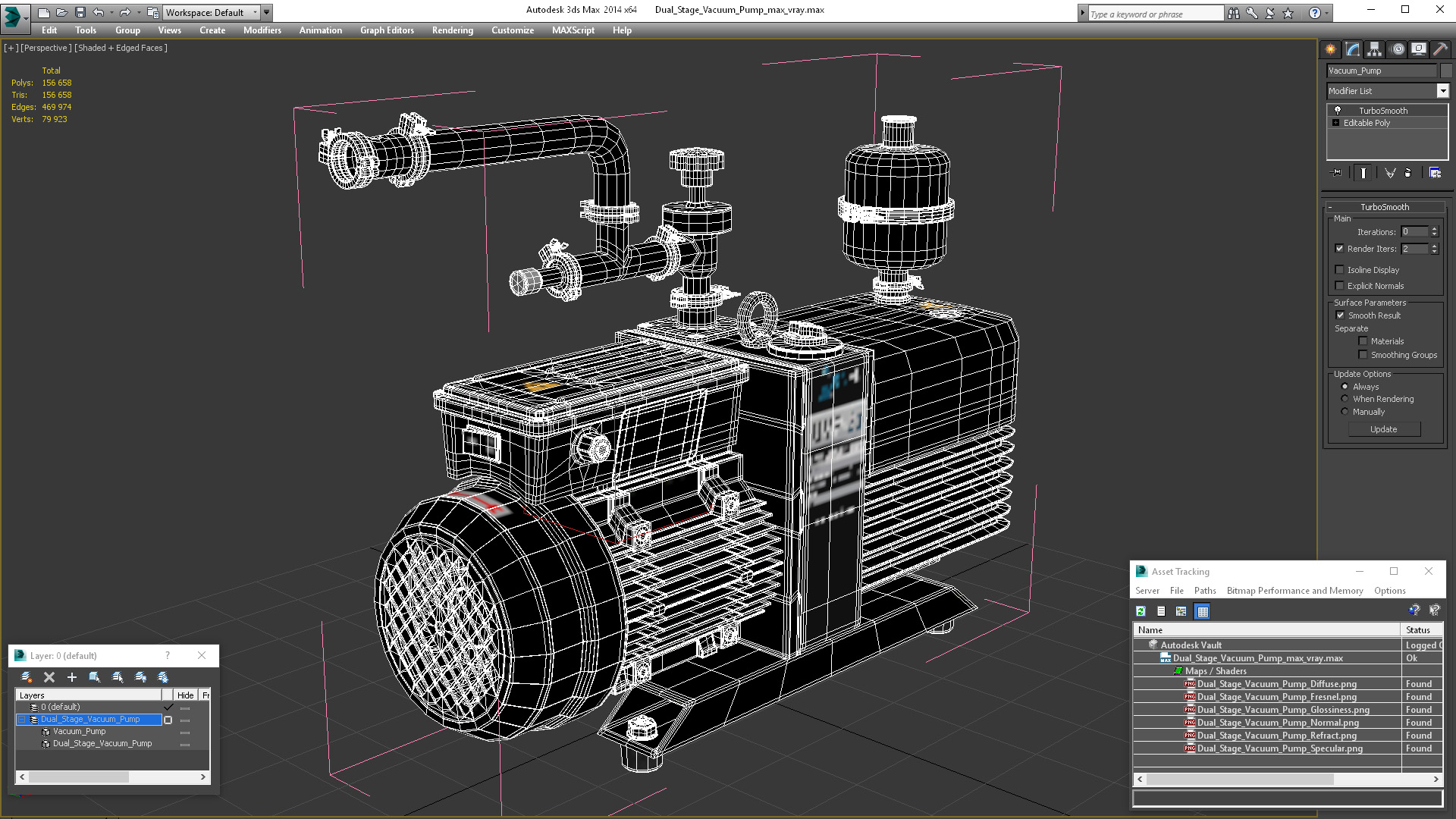 Dual Stage Vacuum Pump 3D