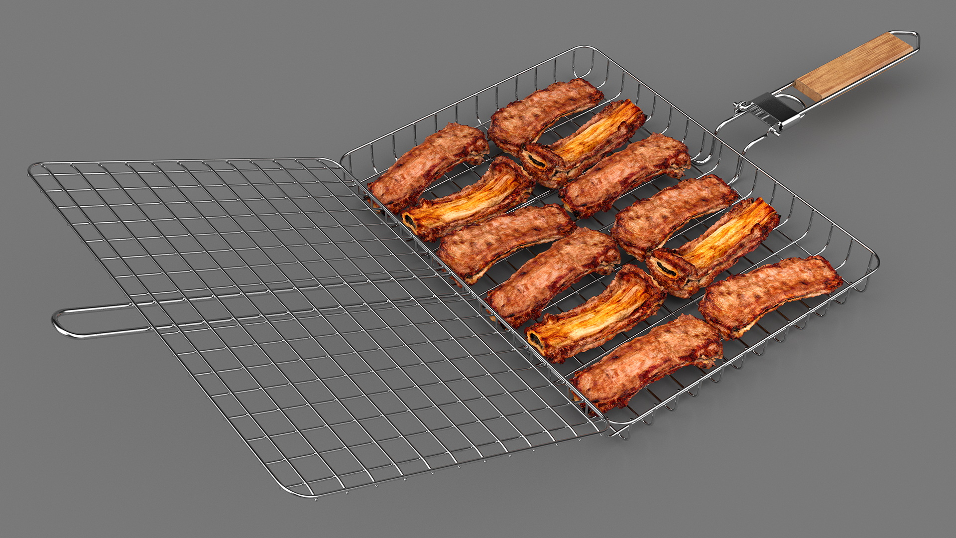 Grilled Pork Ribs 3D