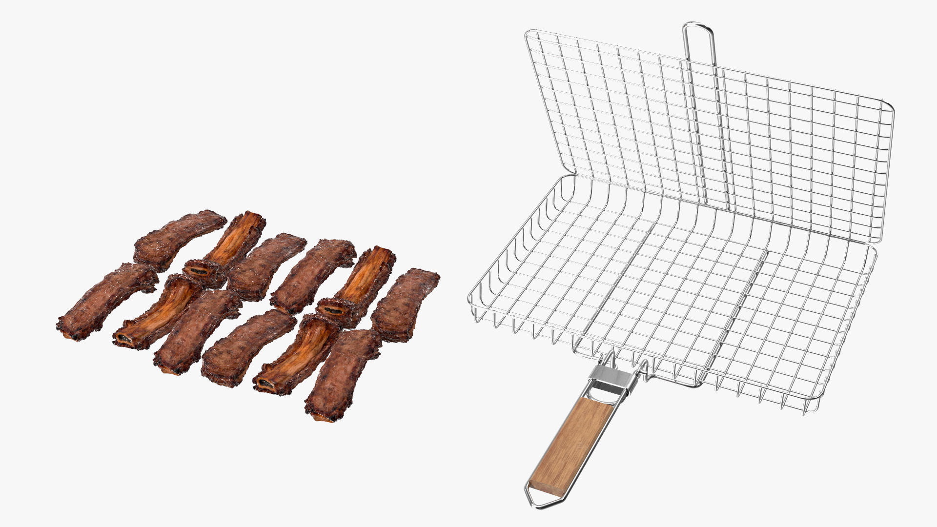 Grilled Pork Ribs 3D