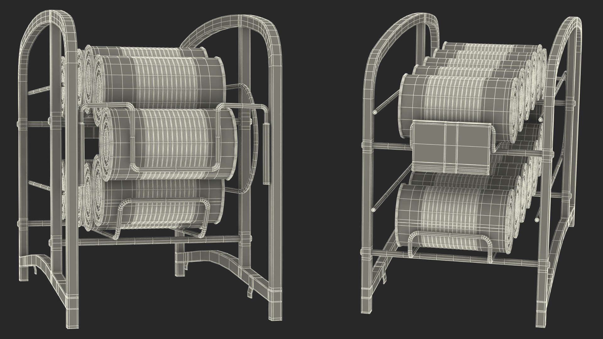 Tin Can Dispenser with Tin Cans and Price Label 3D