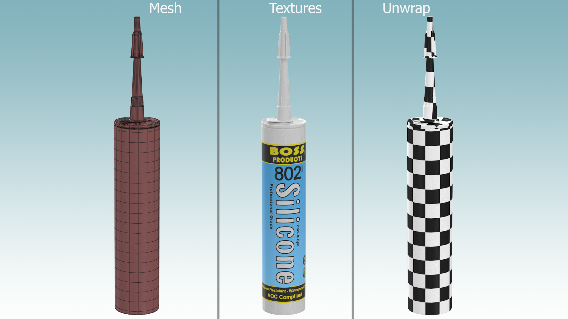 3D model Boss Products Silicone Sealant Tube