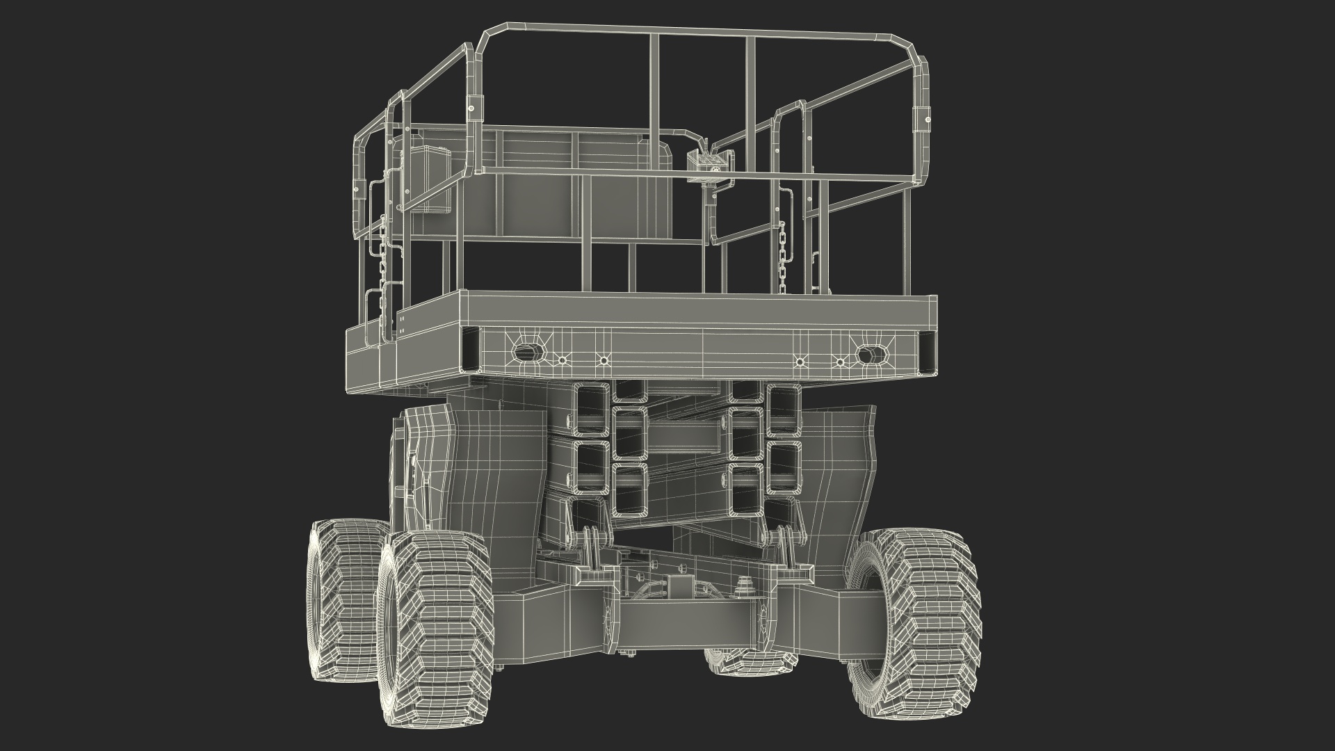 Industrial Heavy Duty Scissor Lift 3D model