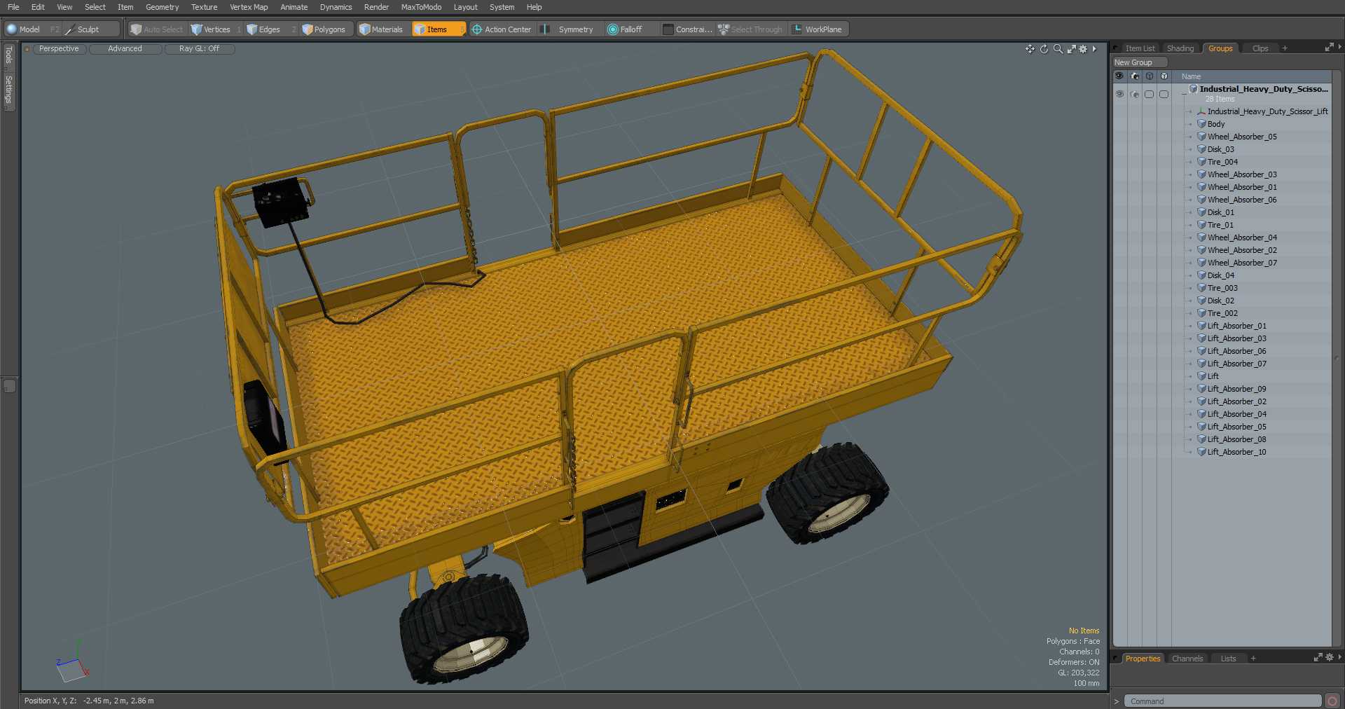 Industrial Heavy Duty Scissor Lift 3D model