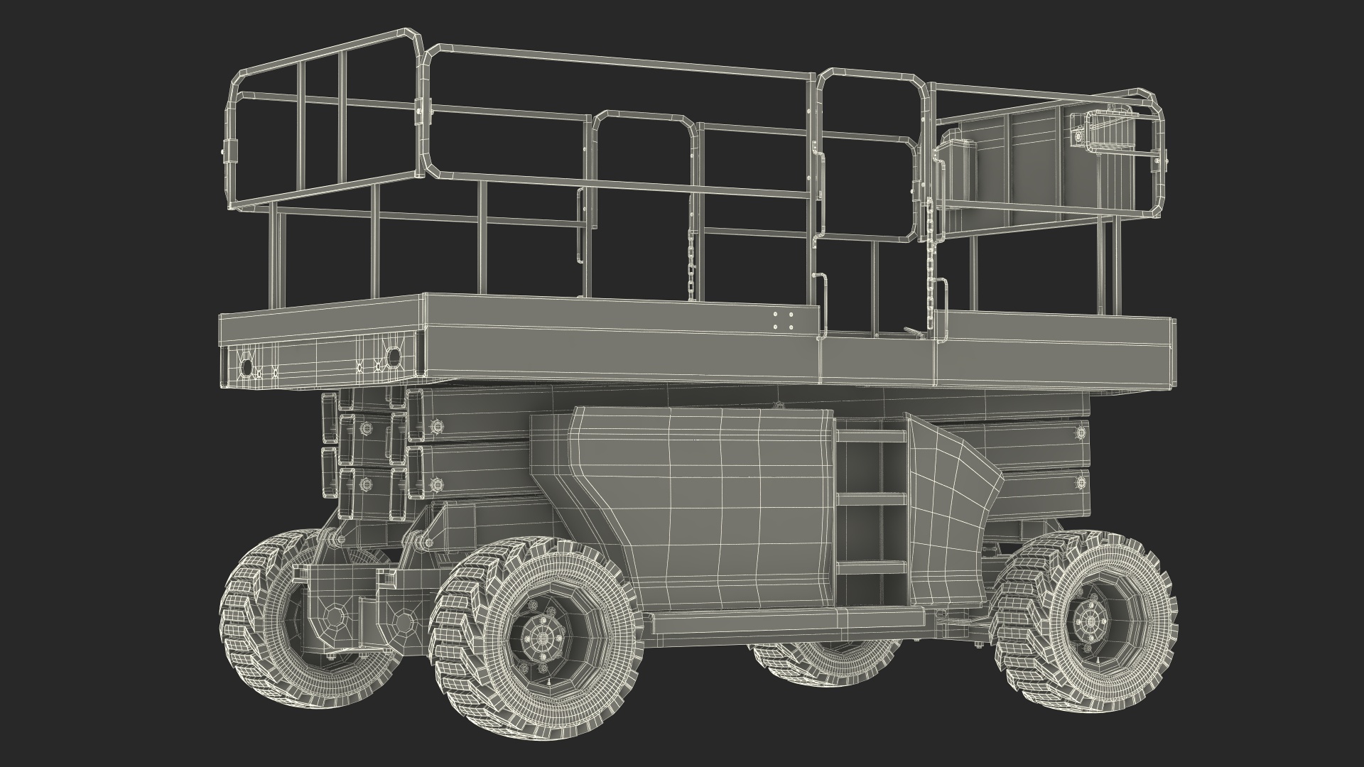 Industrial Heavy Duty Scissor Lift 3D model