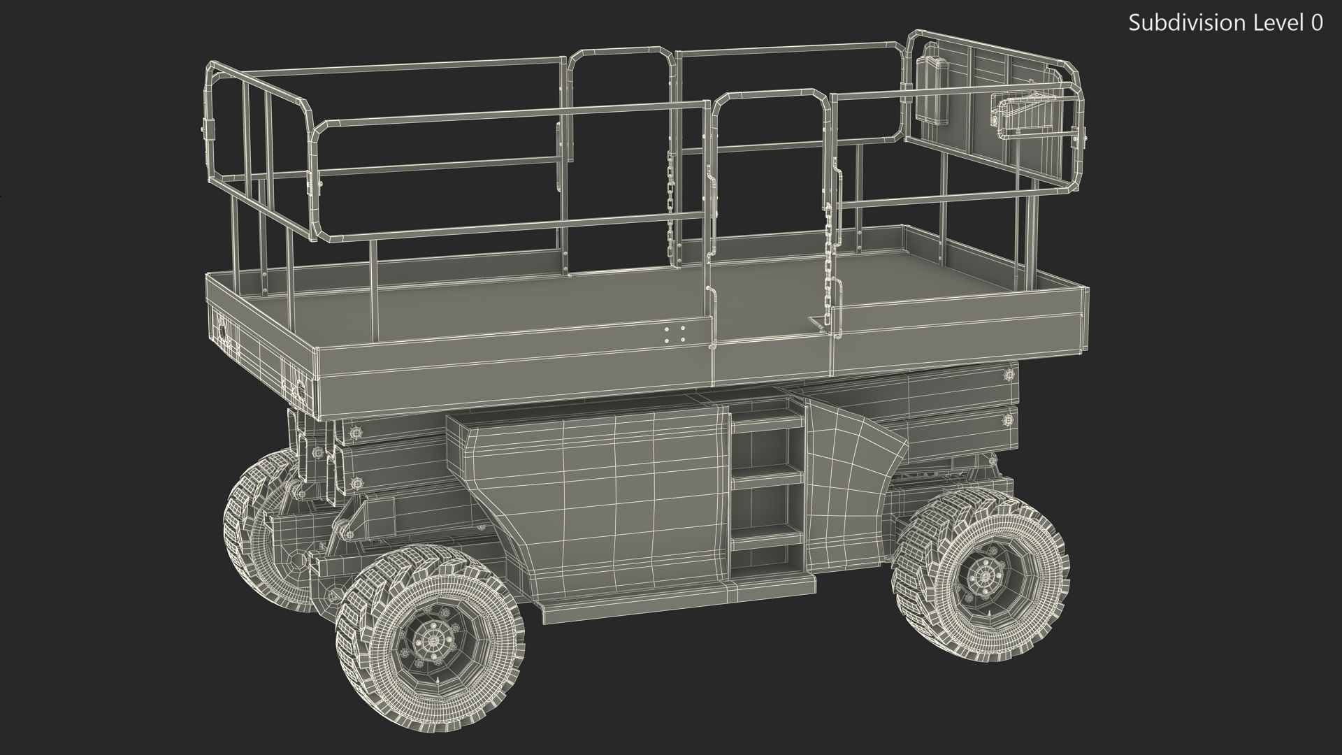 Industrial Heavy Duty Scissor Lift 3D model