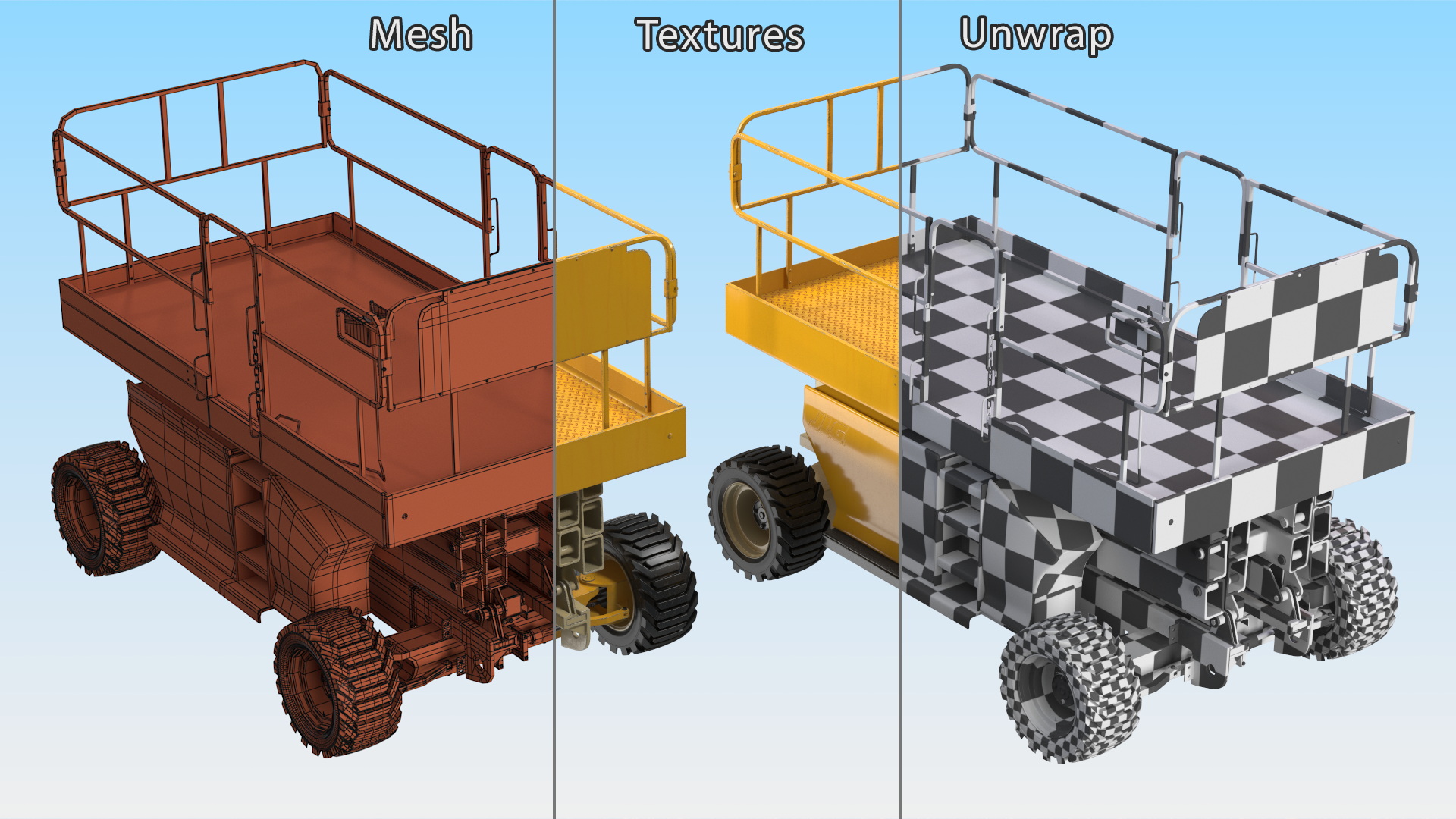 Industrial Heavy Duty Scissor Lift 3D model