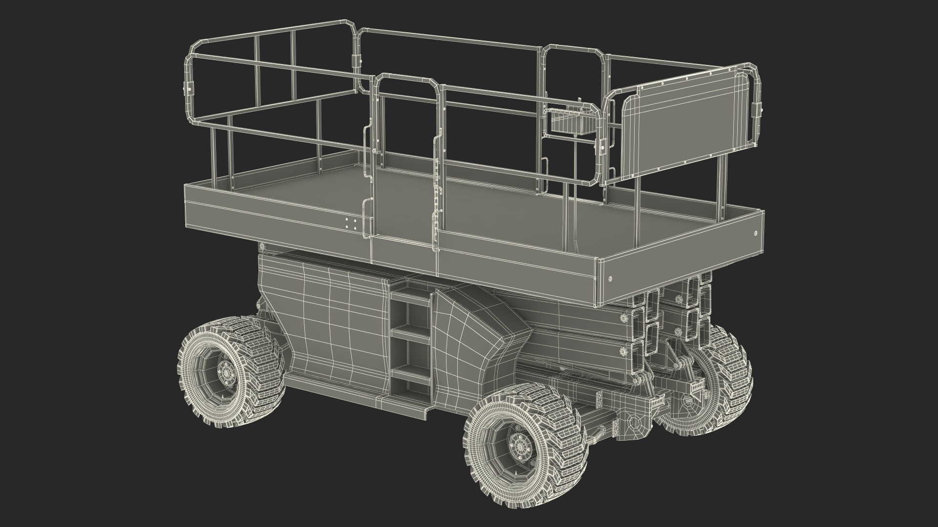 Industrial Heavy Duty Scissor Lift 3D model