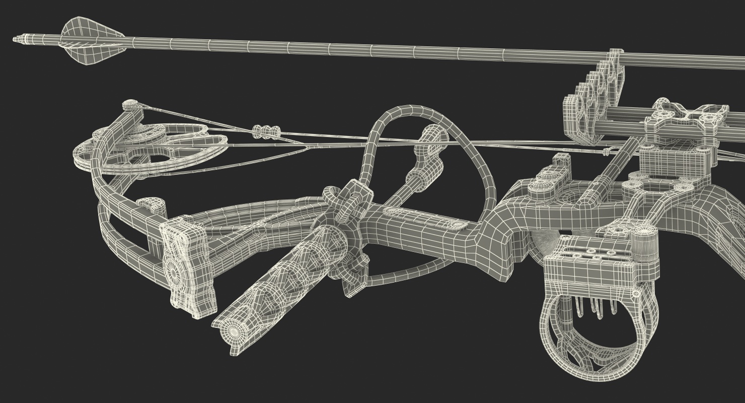 Yellow Compound Bow Bear Cruzer G2 3D model