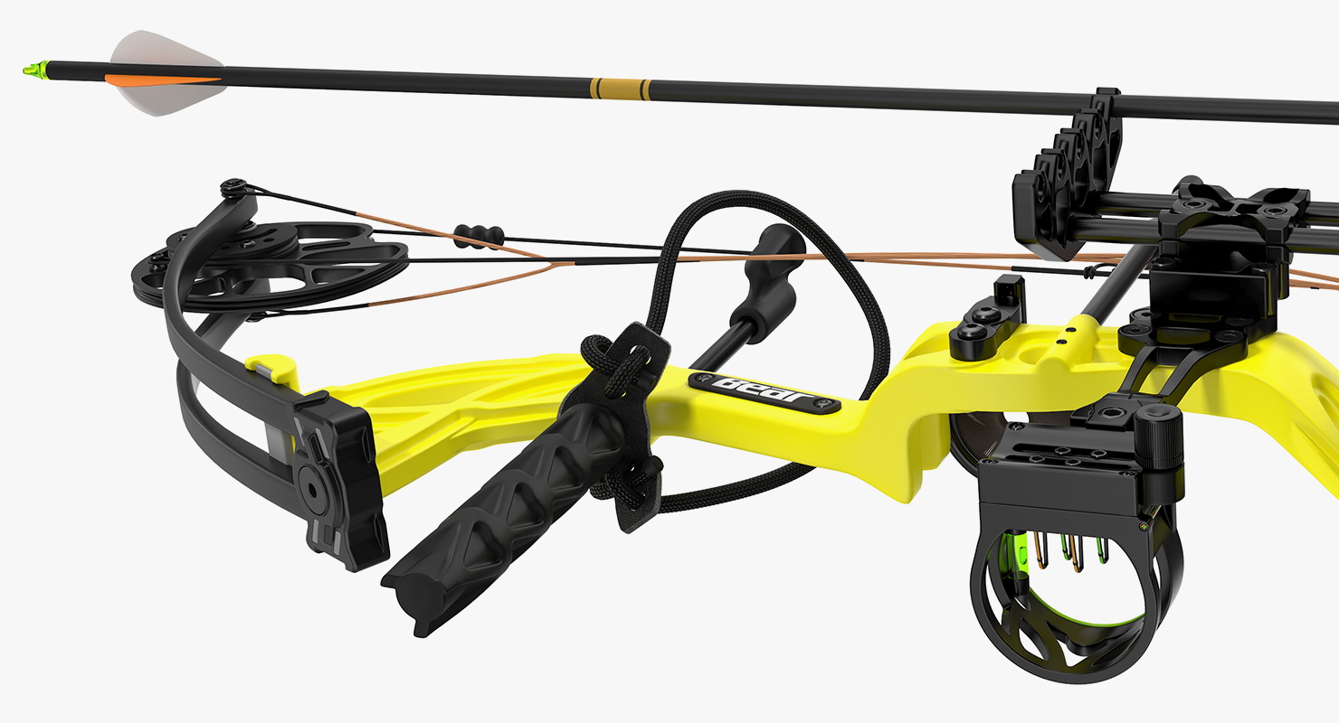 Yellow Compound Bow Bear Cruzer G2 3D model