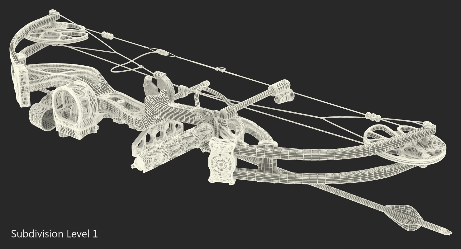 Yellow Compound Bow Bear Cruzer G2 3D model