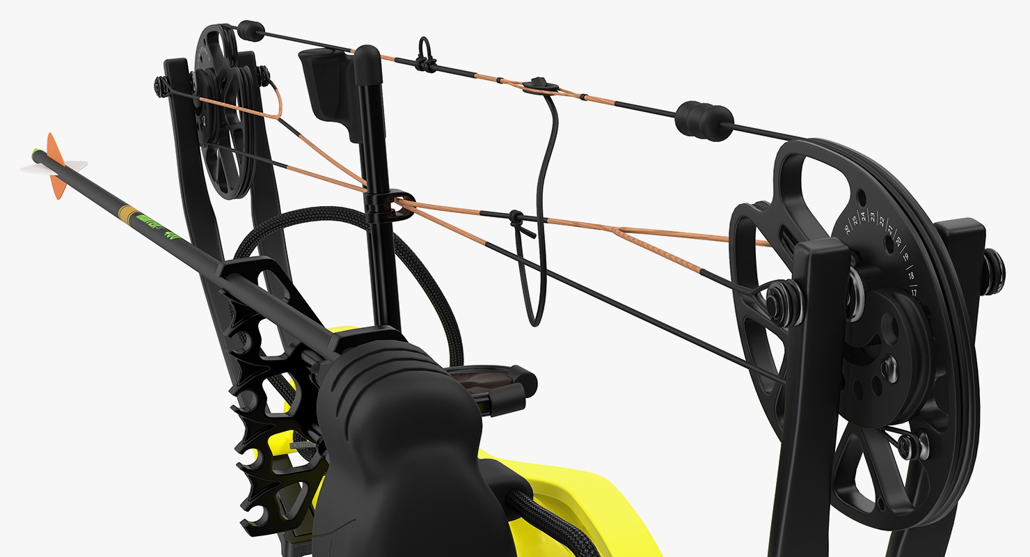 Yellow Compound Bow Bear Cruzer G2 3D model