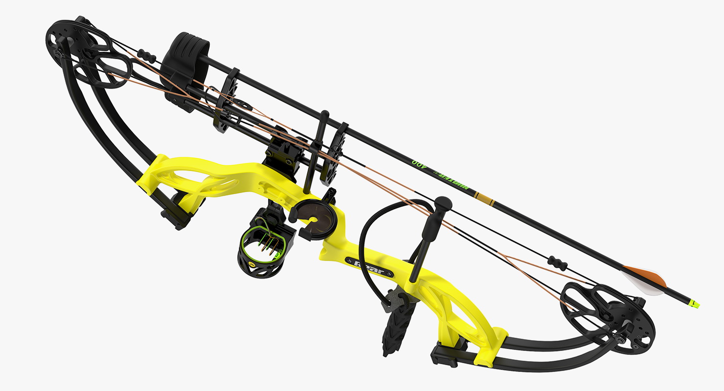 Yellow Compound Bow Bear Cruzer G2 3D model