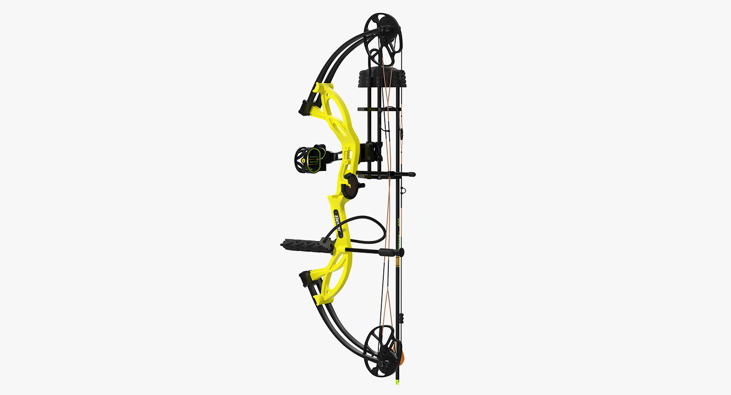 Yellow Compound Bow Bear Cruzer G2 3D model