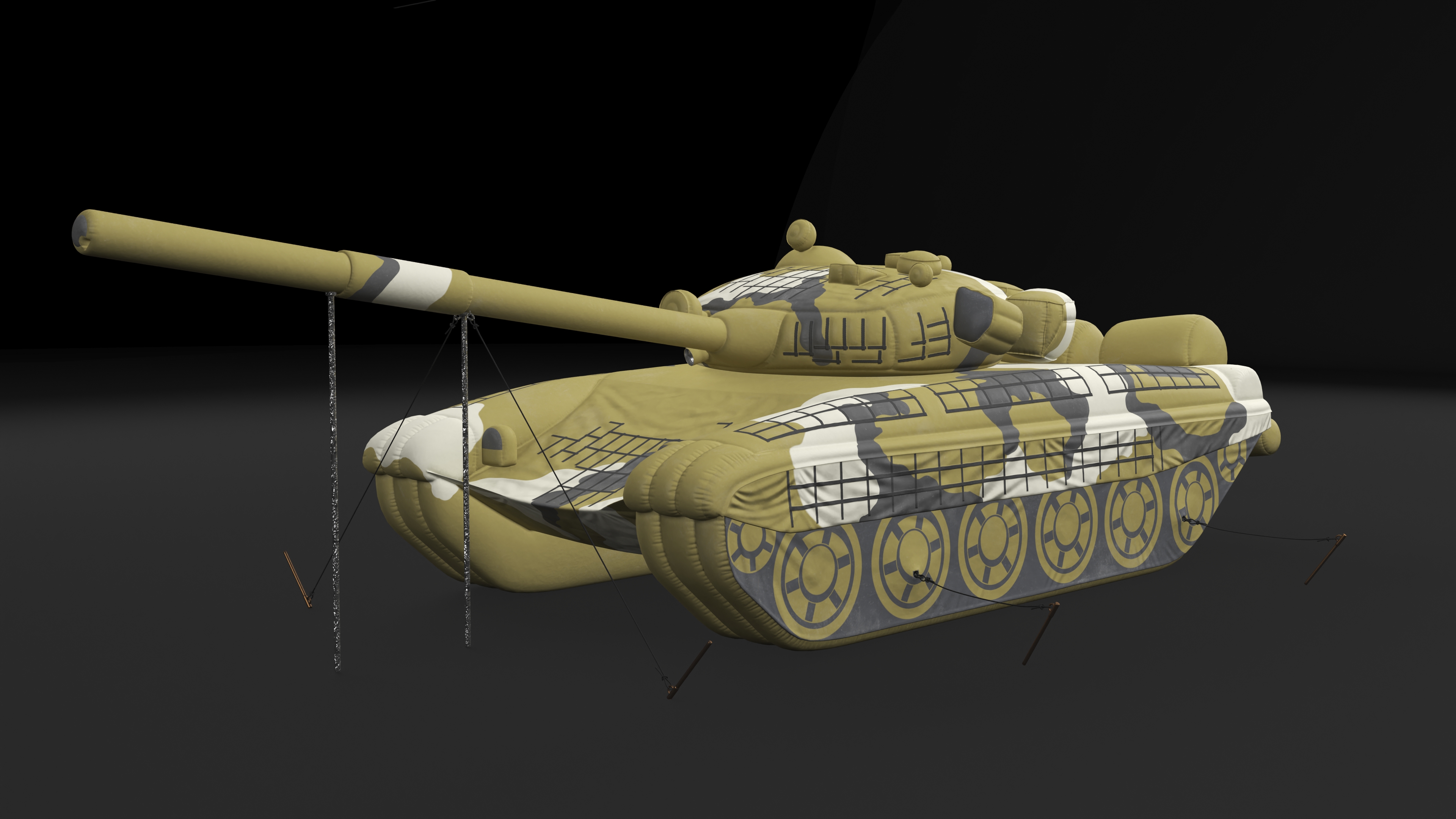 3D model Military Dummy Inflatable Tank