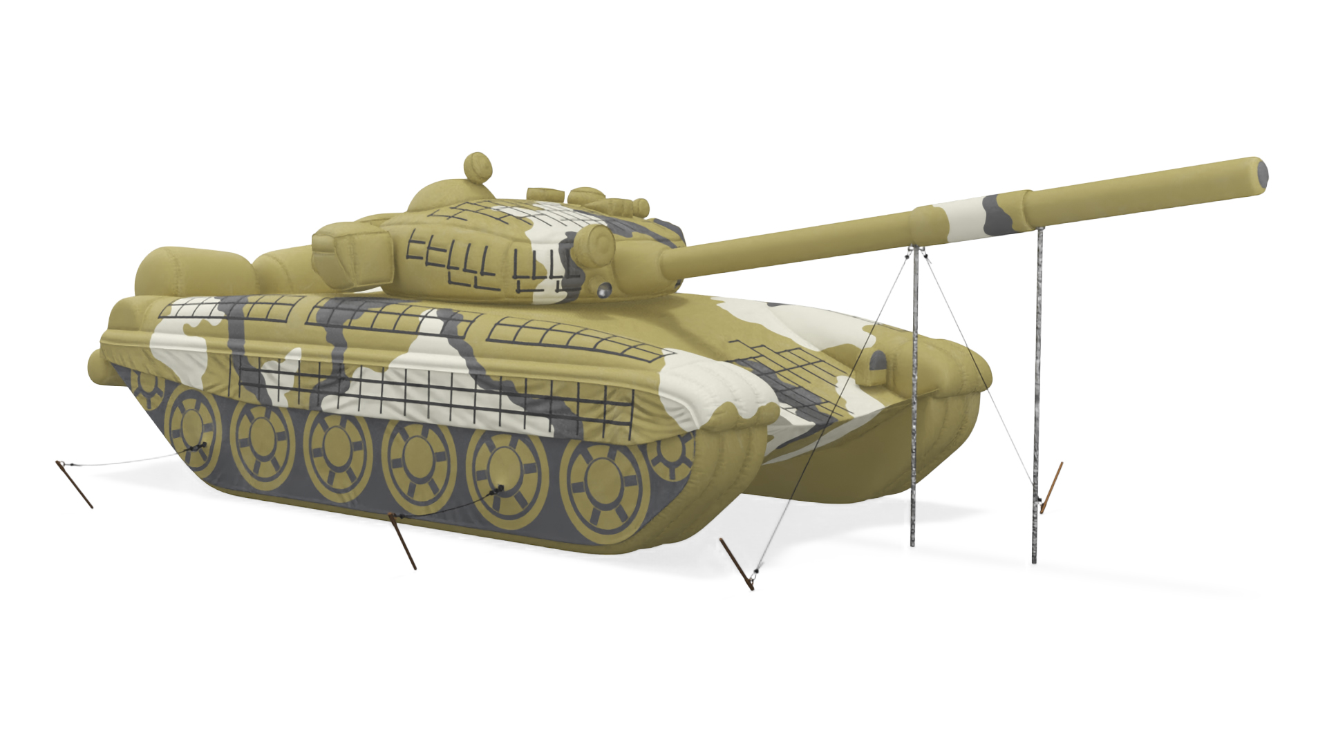 3D model Military Dummy Inflatable Tank