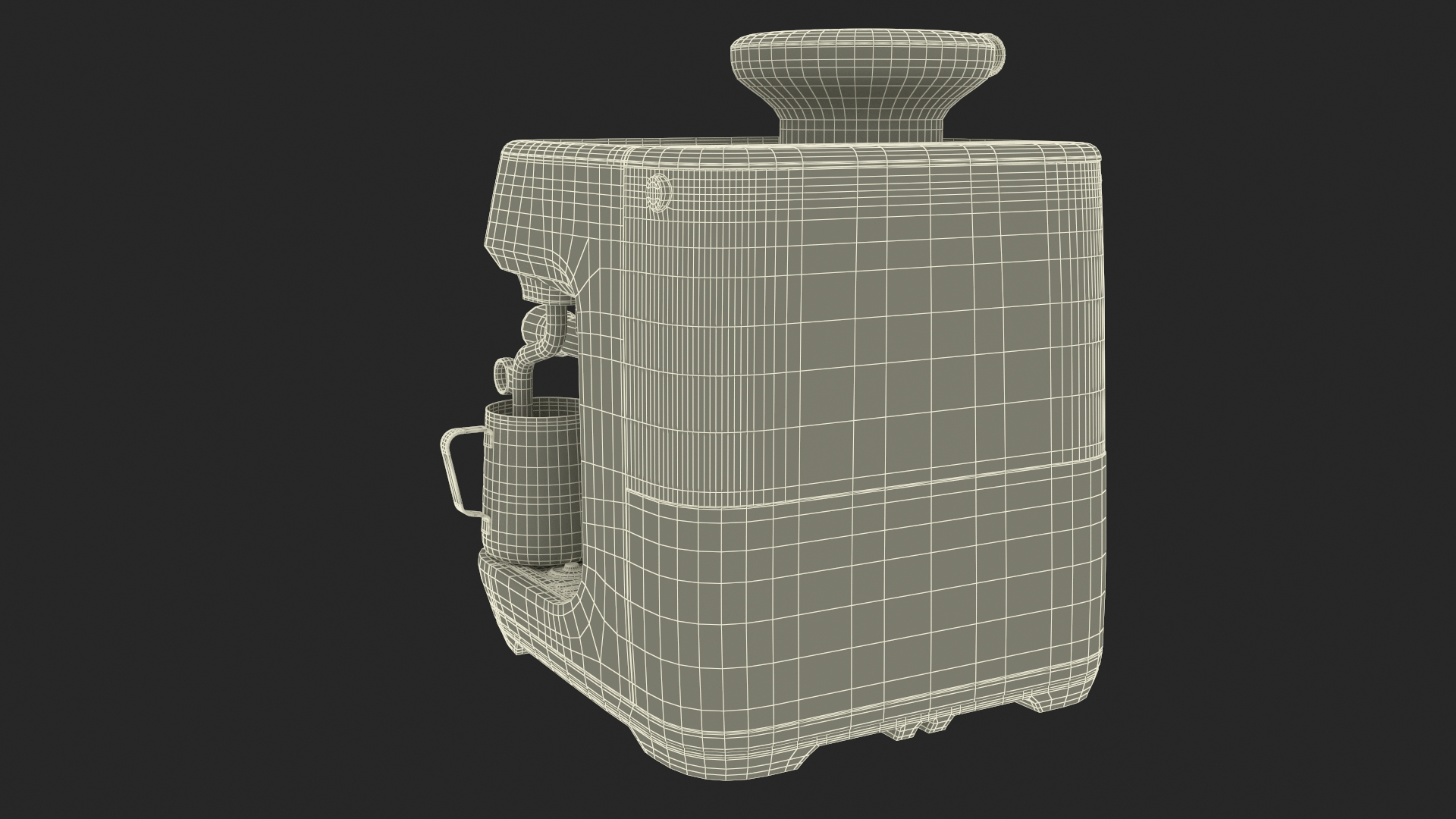 3D model Modern Espresso Machine Filled