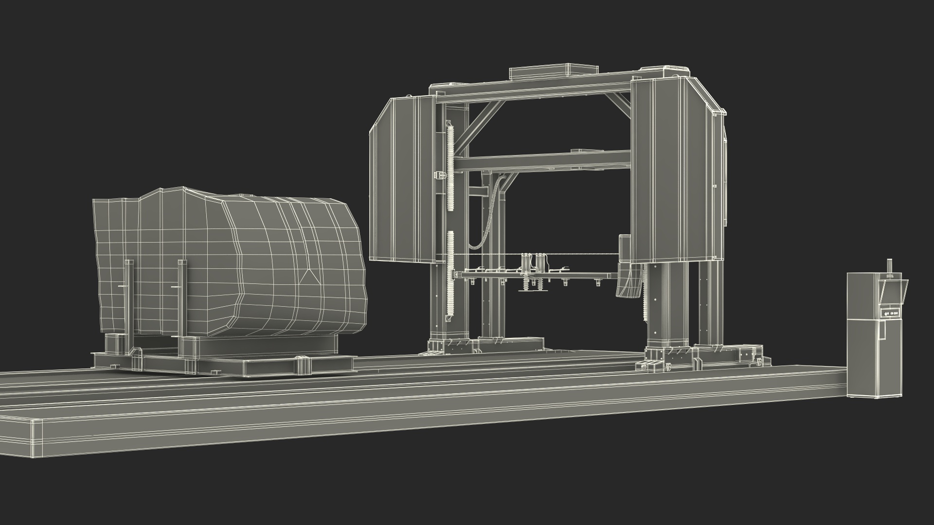 3D Diamond Wire Saw Rigged model