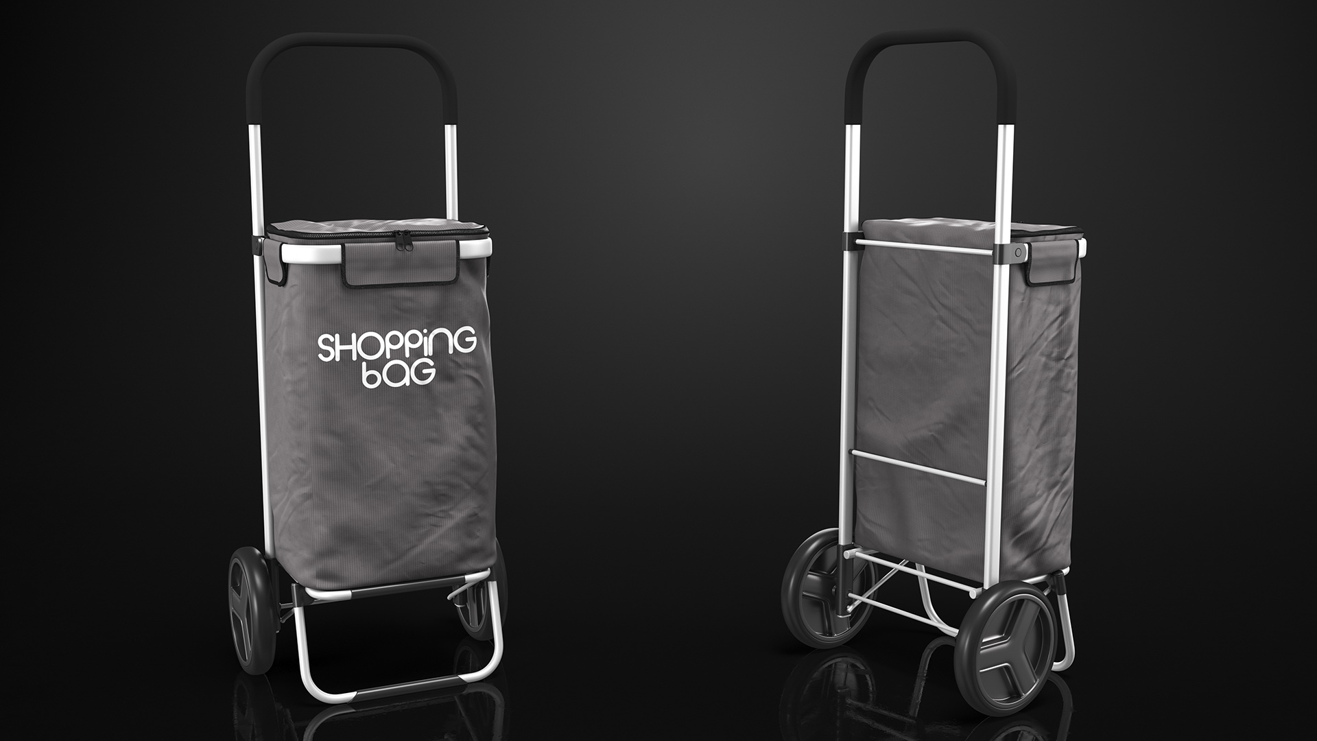 3D Cotton Shopping Trolley model