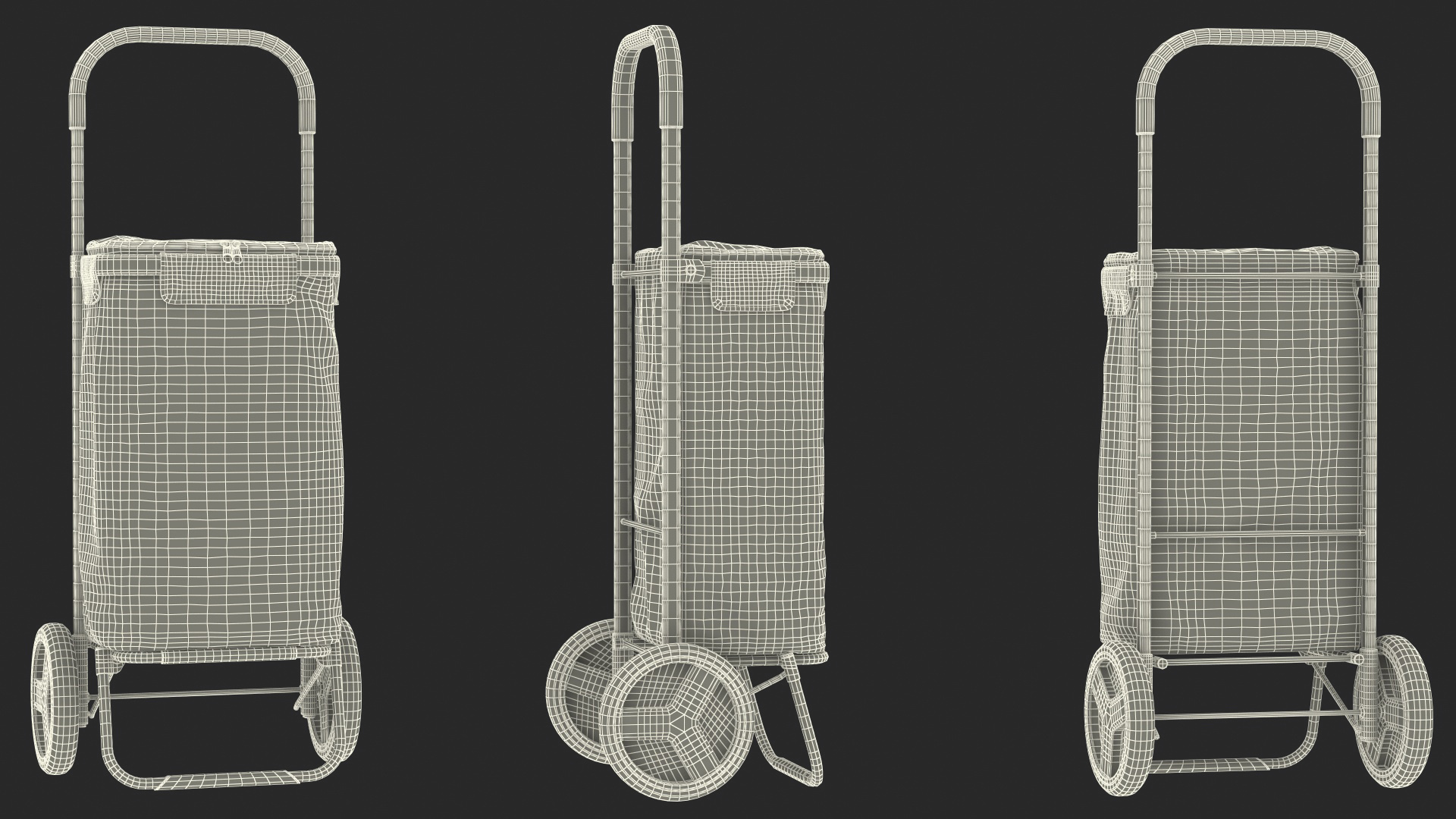 3D Cotton Shopping Trolley model