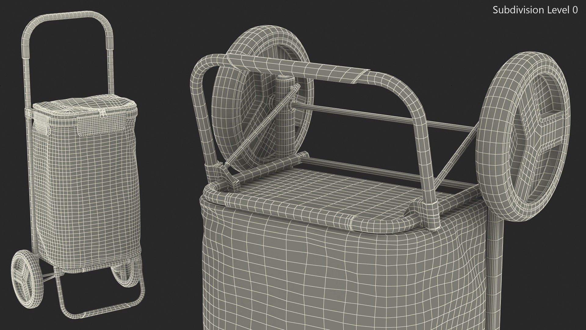 3D Cotton Shopping Trolley model