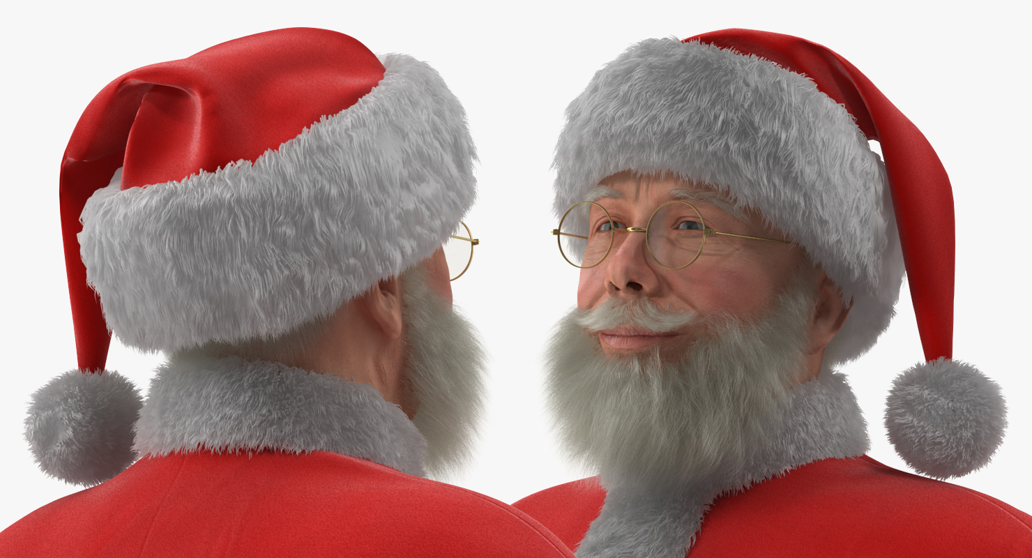 Santa Claus Standing Pose with Fur 3D model