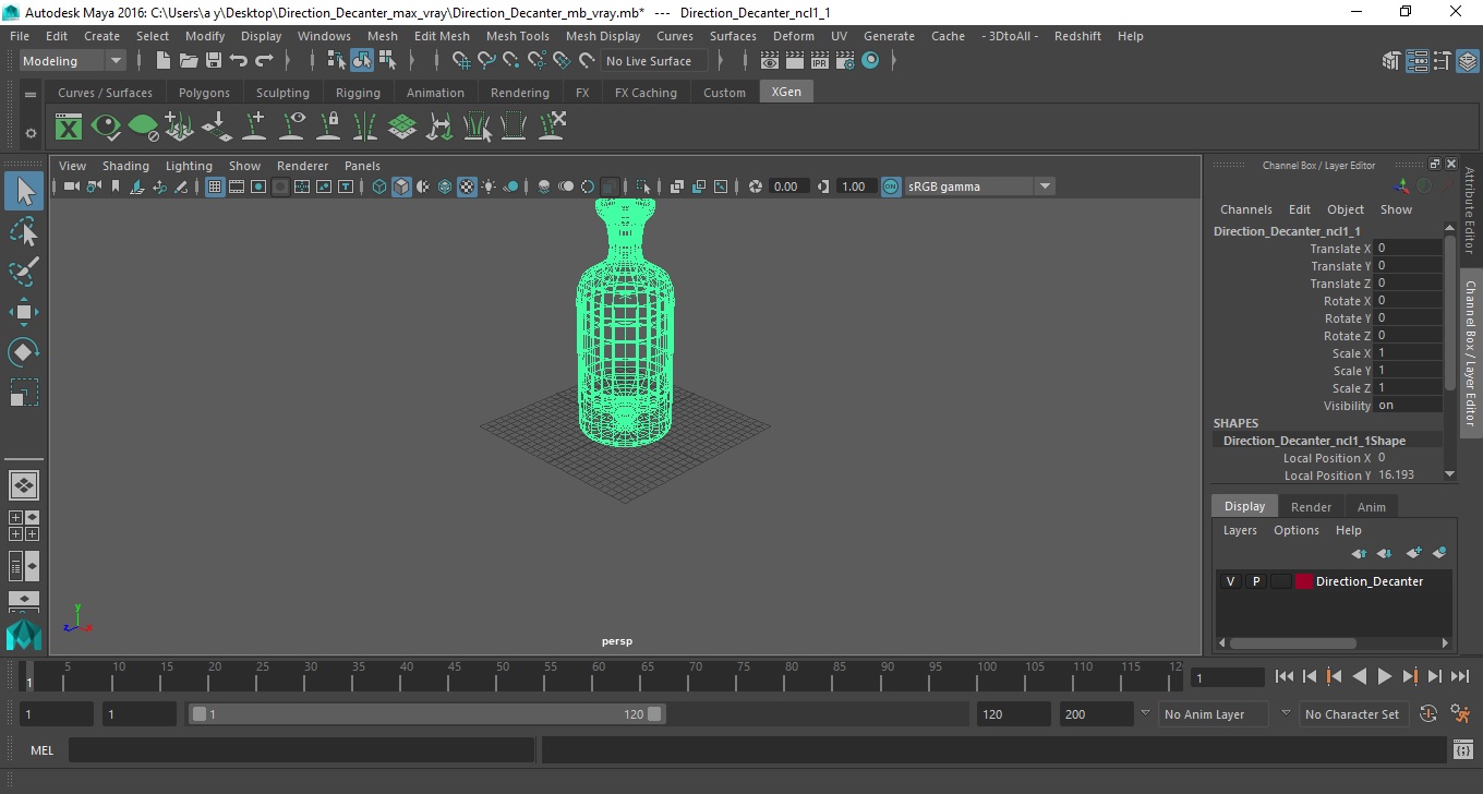 3D Direction Decanter model