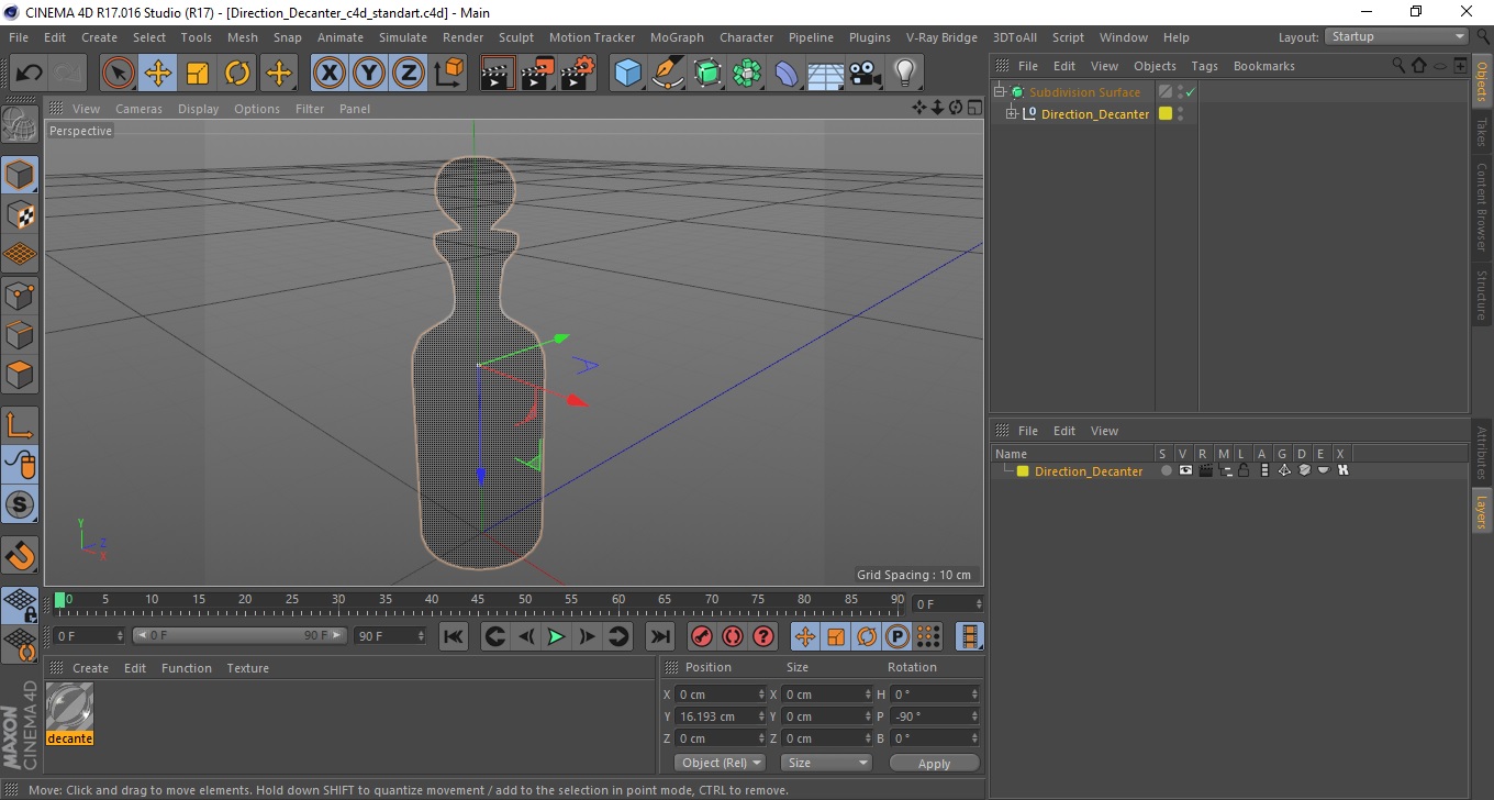 3D Direction Decanter model