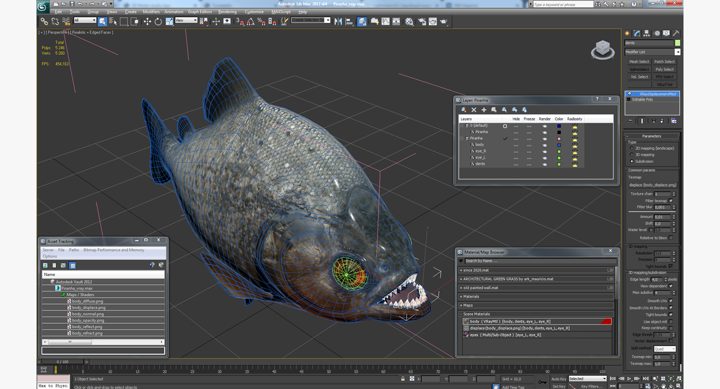 Piranha 3D model