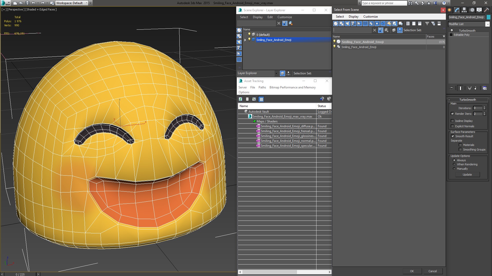 3D Smiling Face Android Emoji