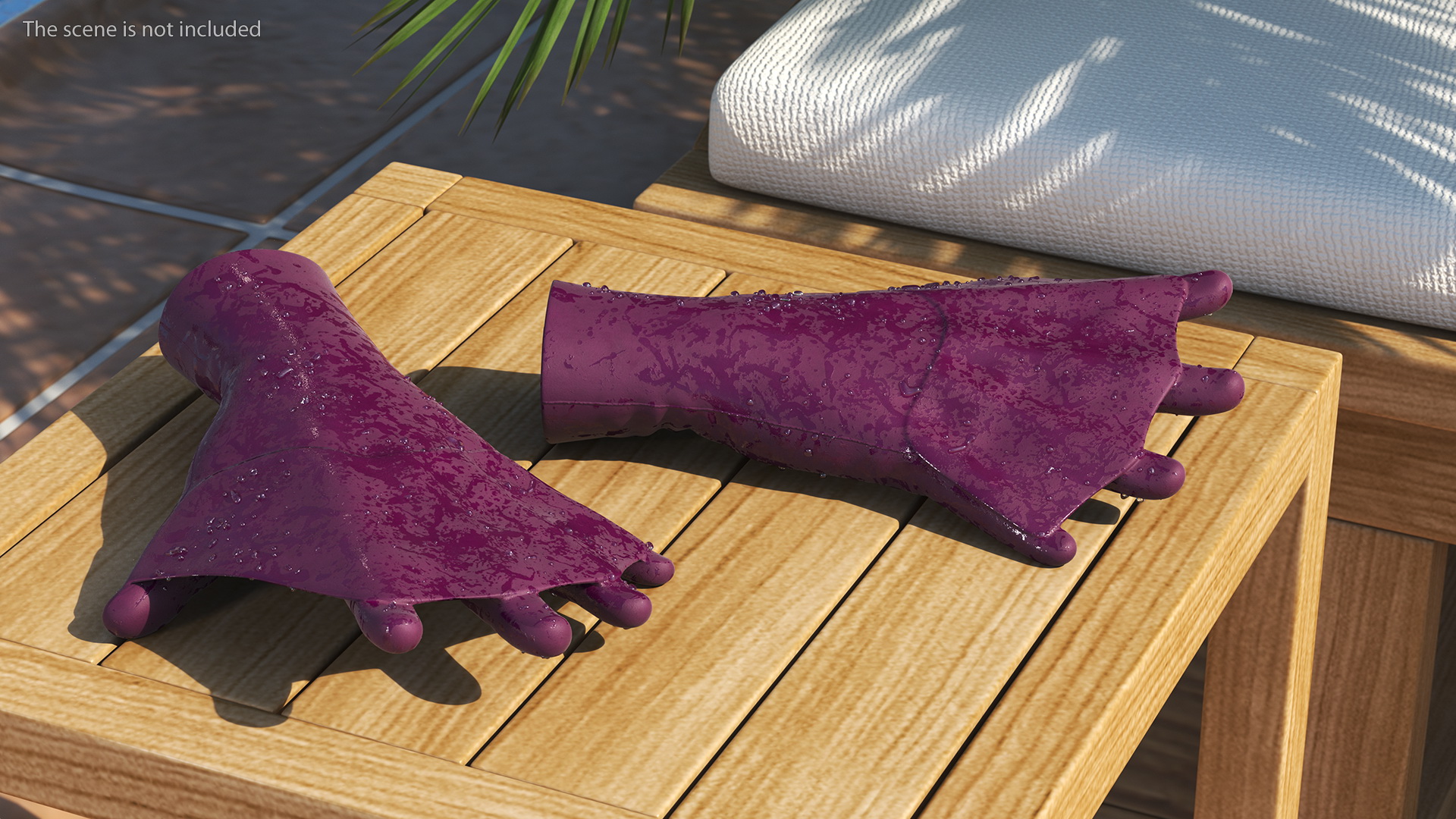 3D Power Swimming Gloves Rigged model