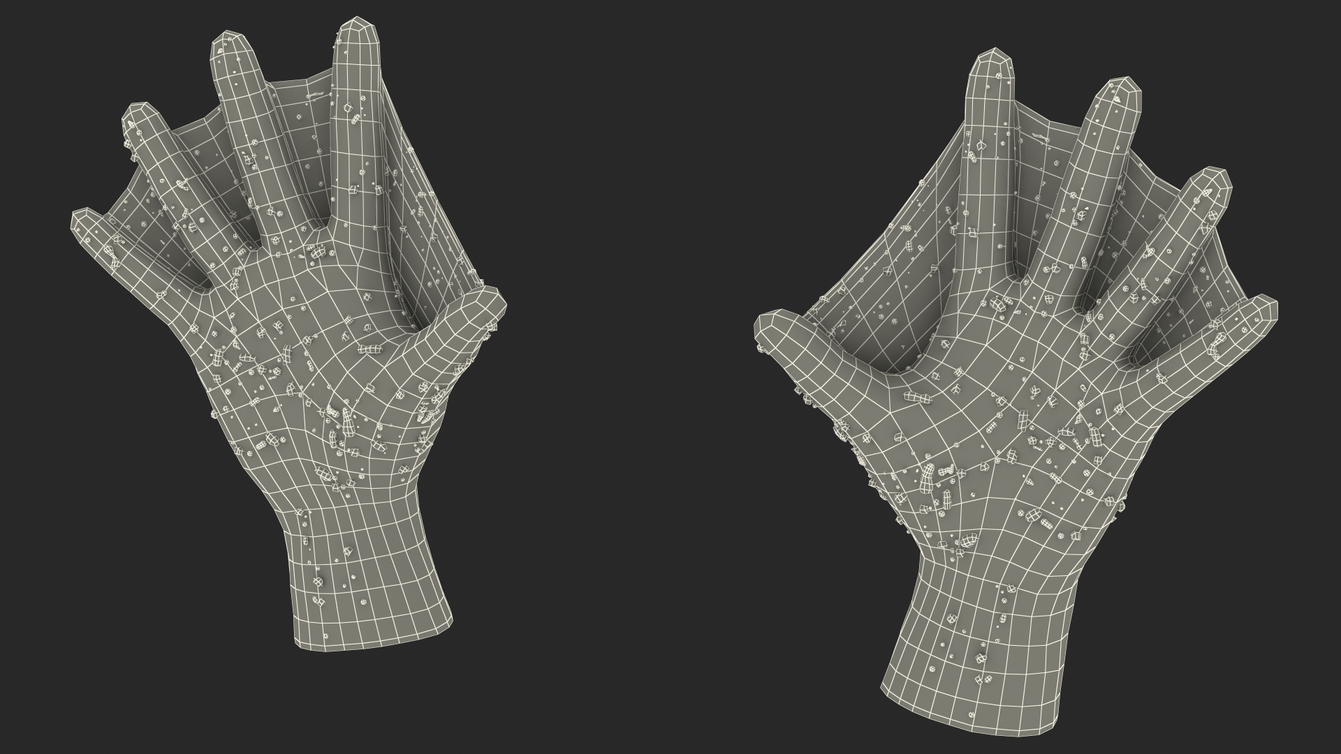 3D Power Swimming Gloves Rigged model