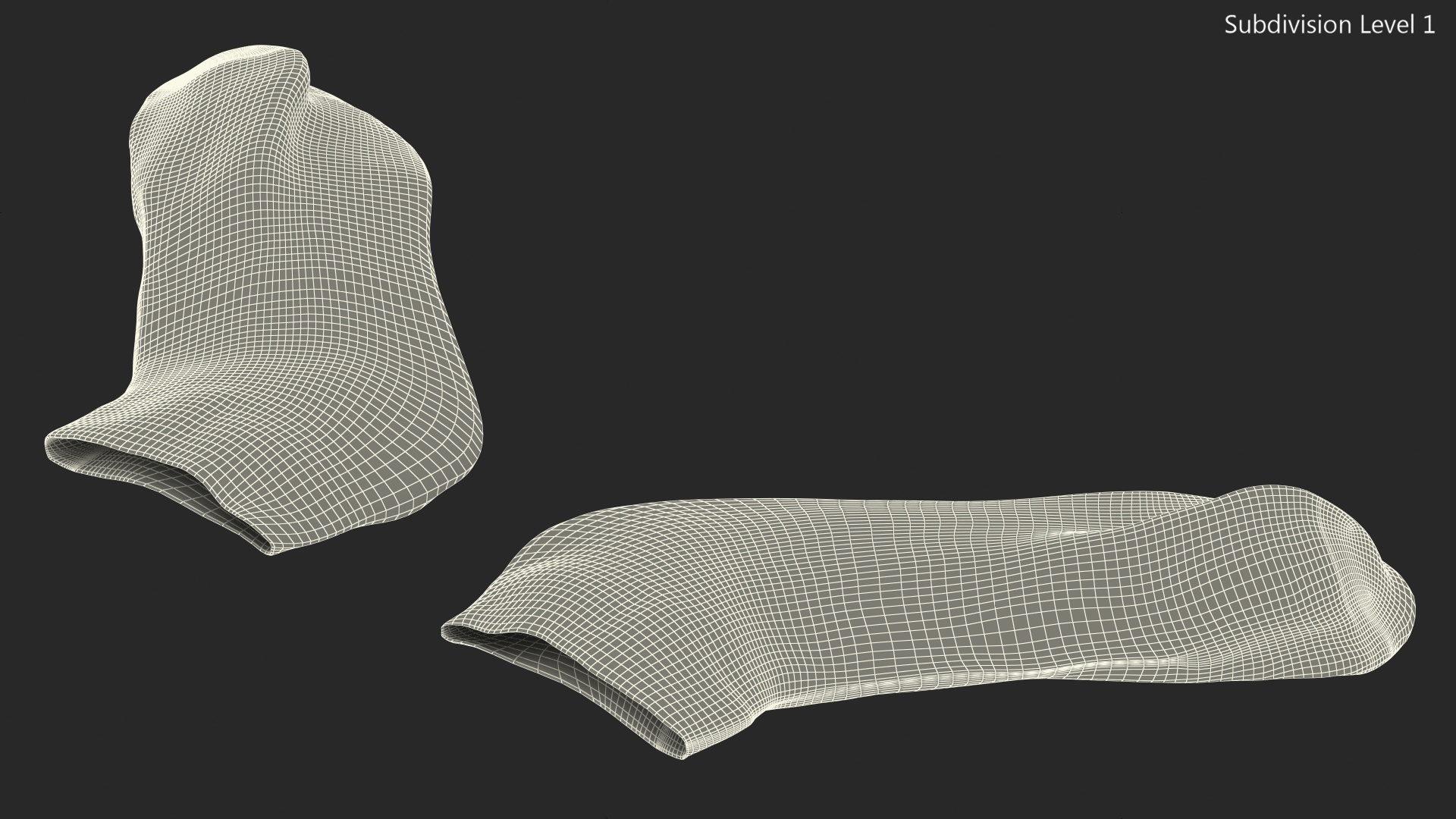 3D model Socks Nike Grey Idle