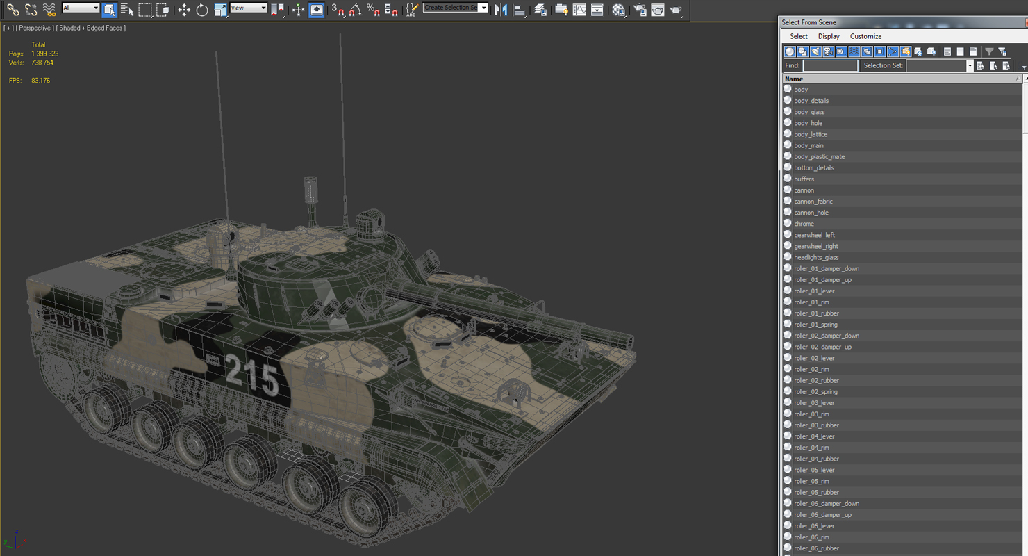 3D Infantry Fighting Vehicle BMP 3