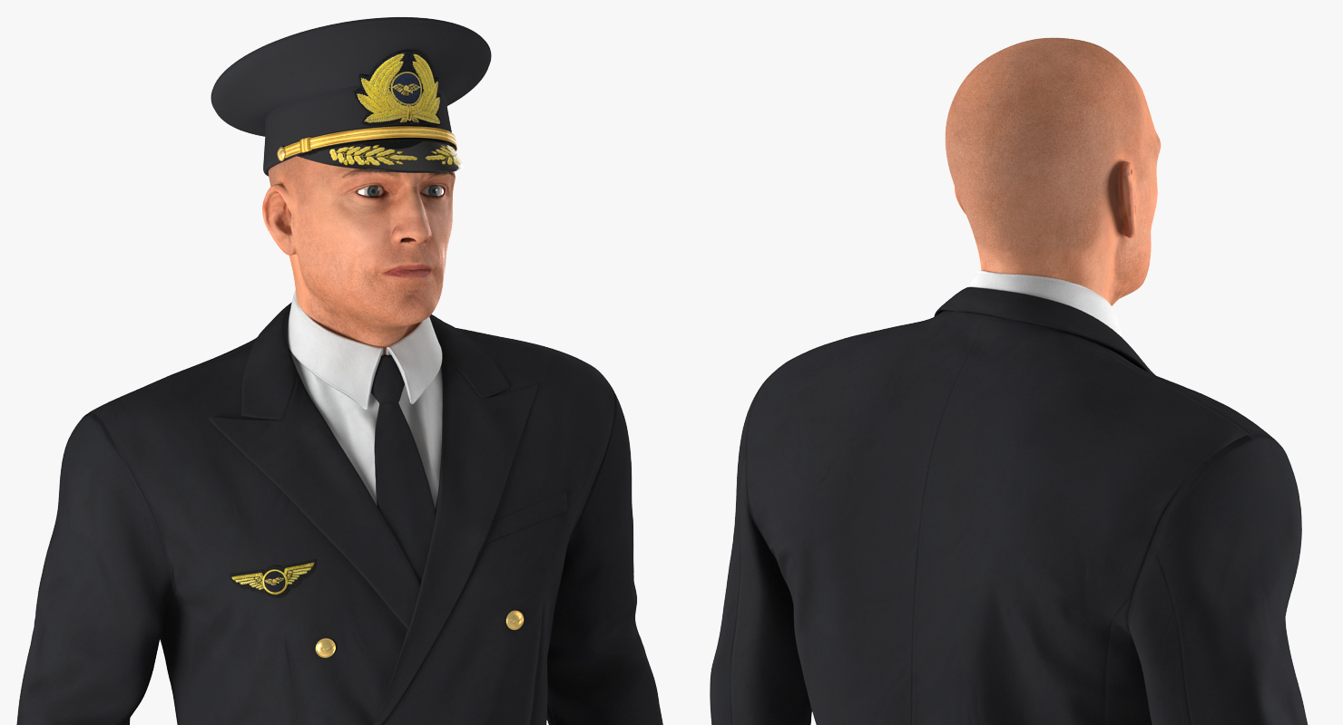 3D model Airline Pilot Rigged