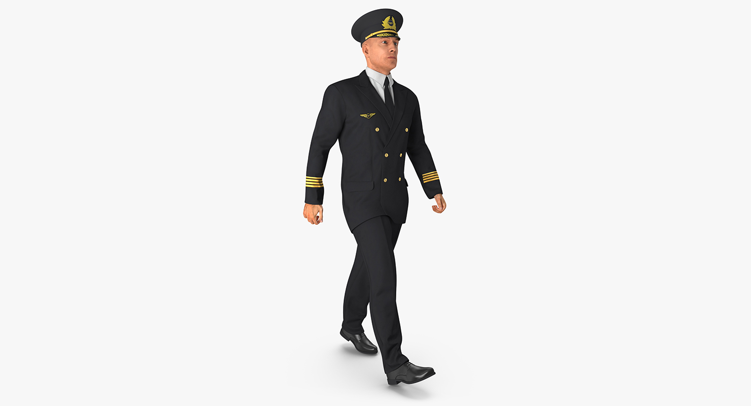 3D model Airline Pilot Rigged