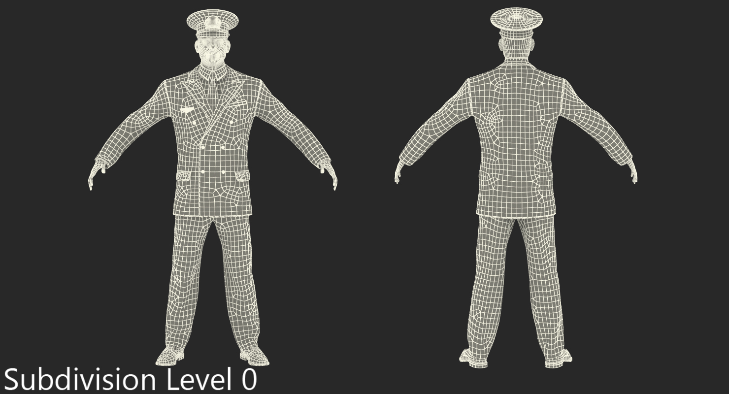 3D model Airline Pilot Rigged