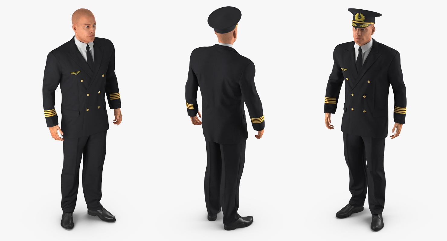 3D model Airline Pilot Rigged