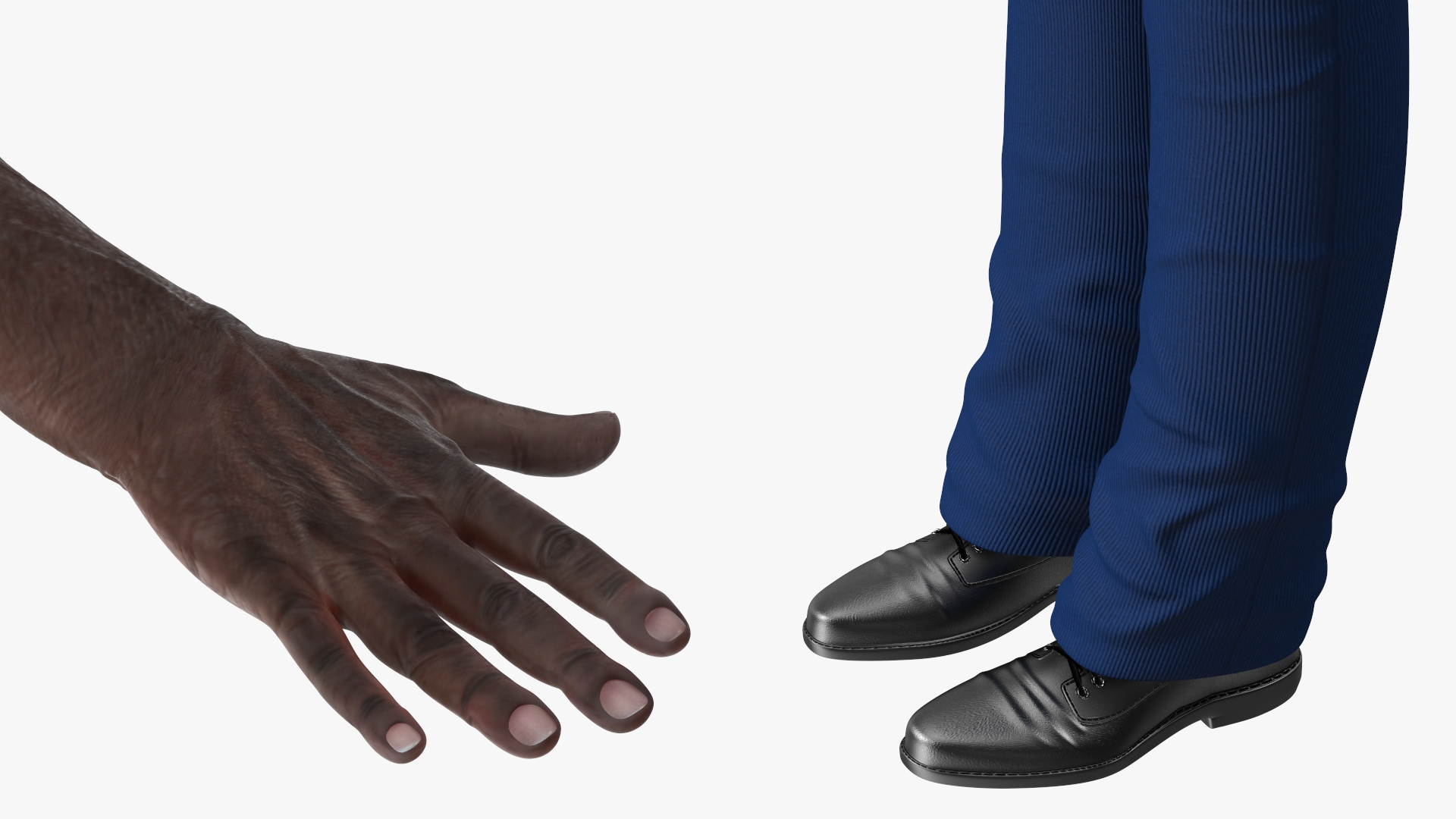 Black Elderly Man Everyday Style T-Pose 3D model