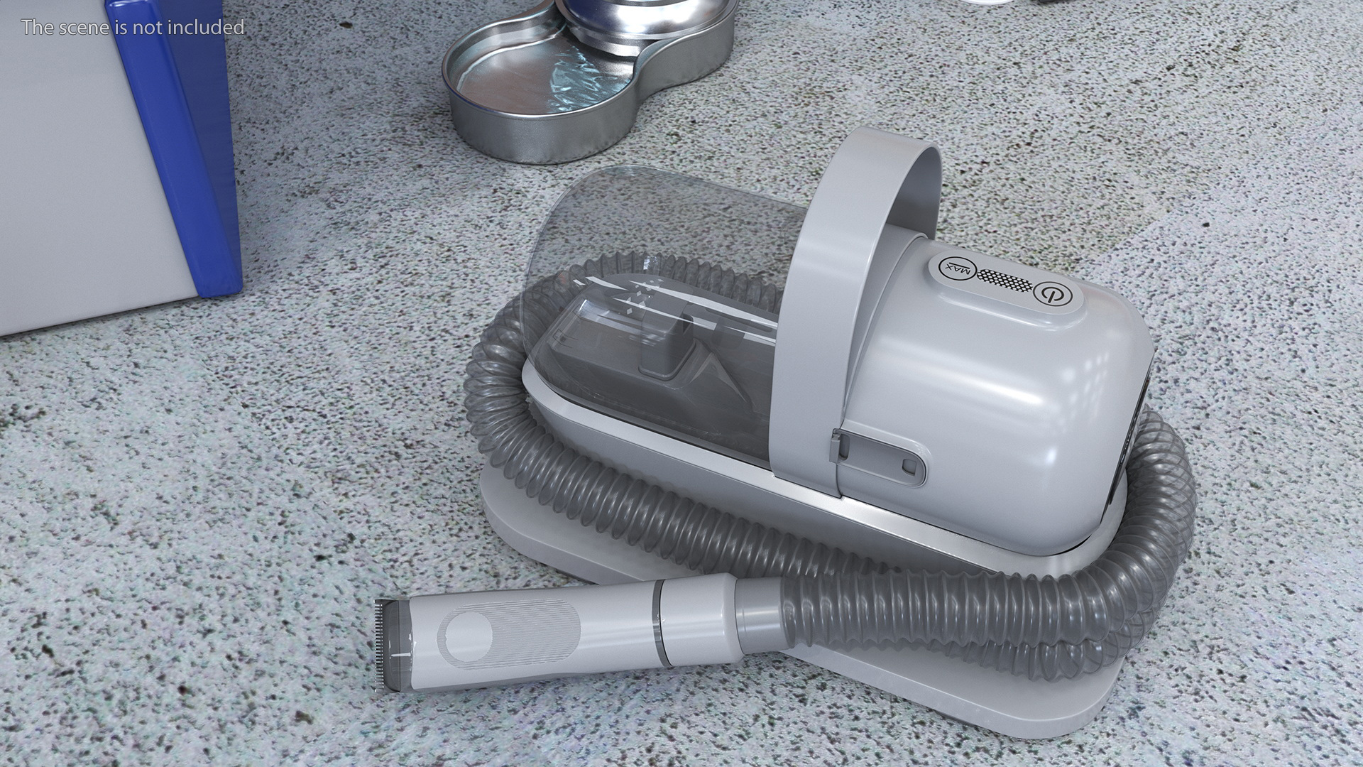 3D model Vacuum Pet Grooming Kit Folded Grey