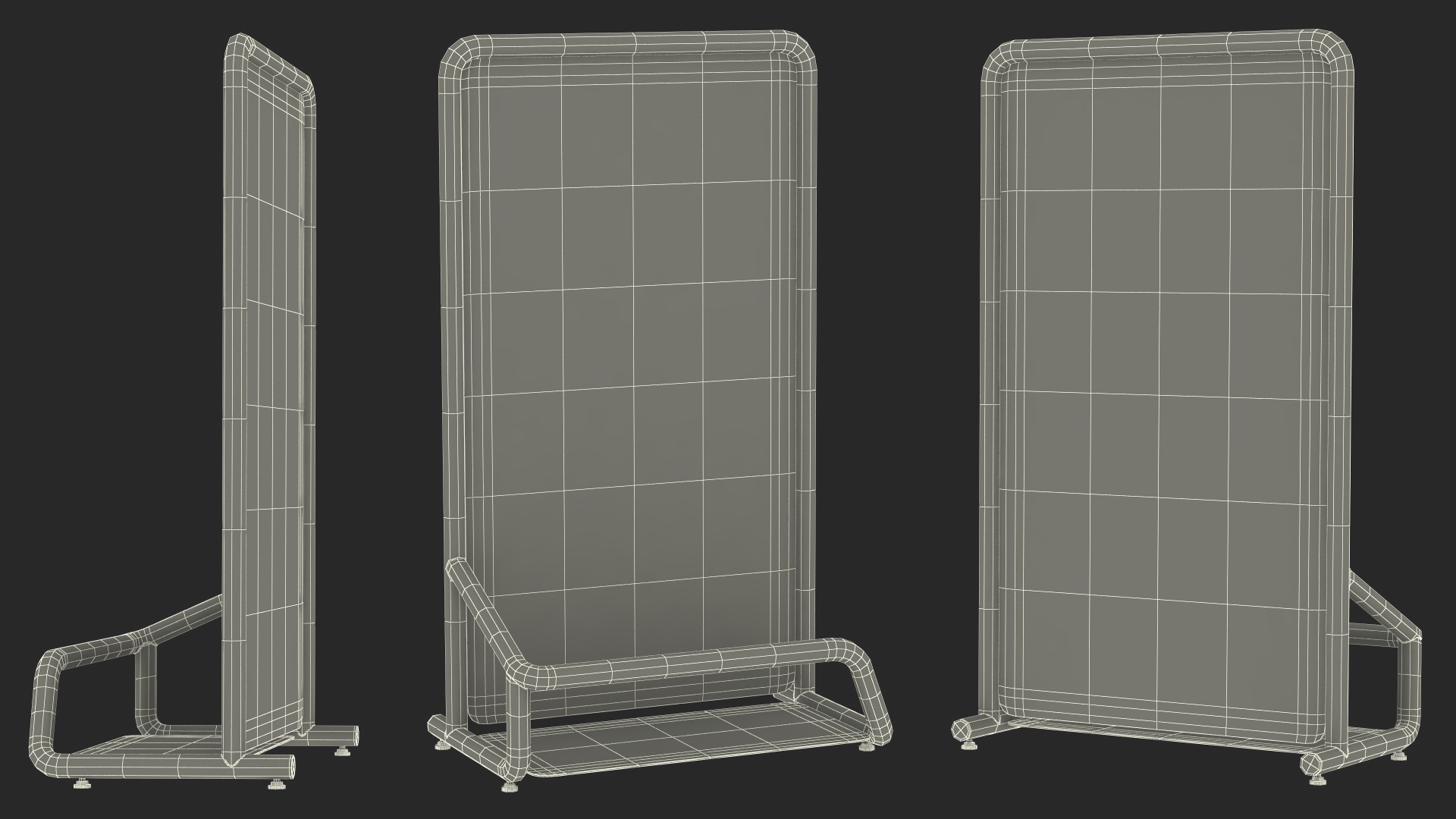 3D Red Luggage Airport Unit Old model